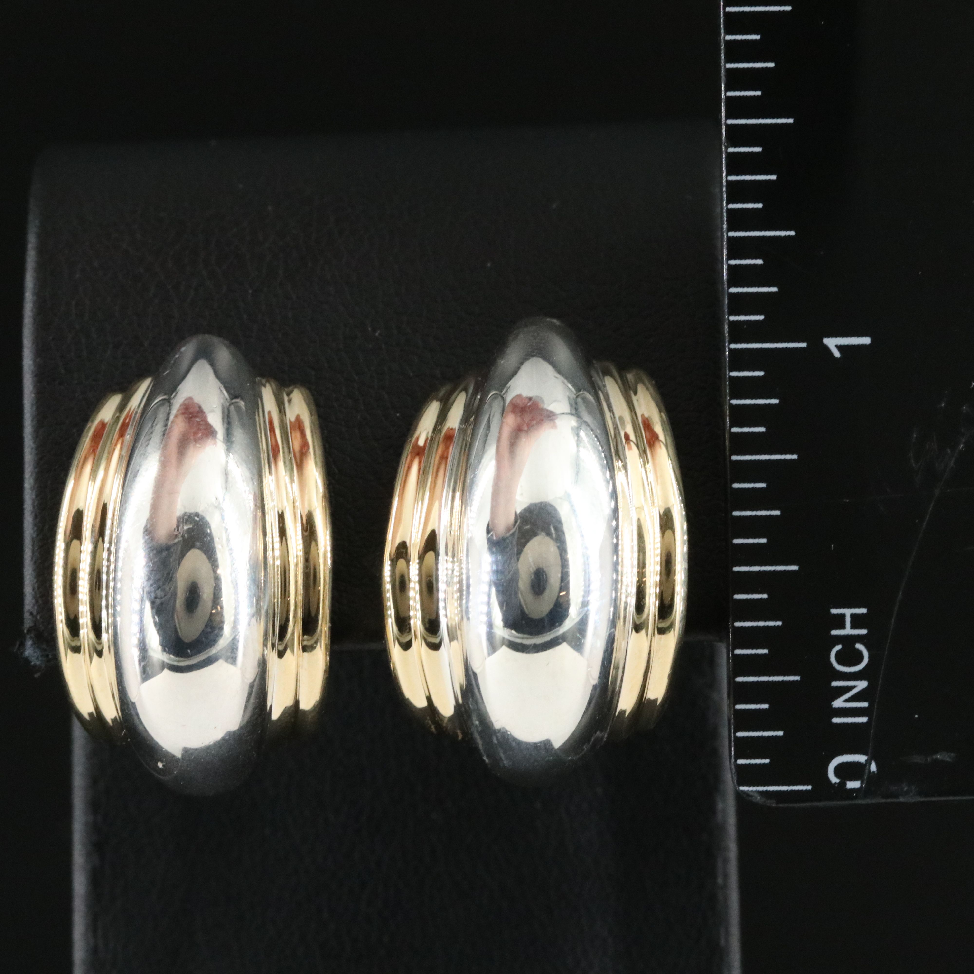 Paloma Picasso for Tiffany & Co. Vendôme Sterling Earrings with 18K Accents