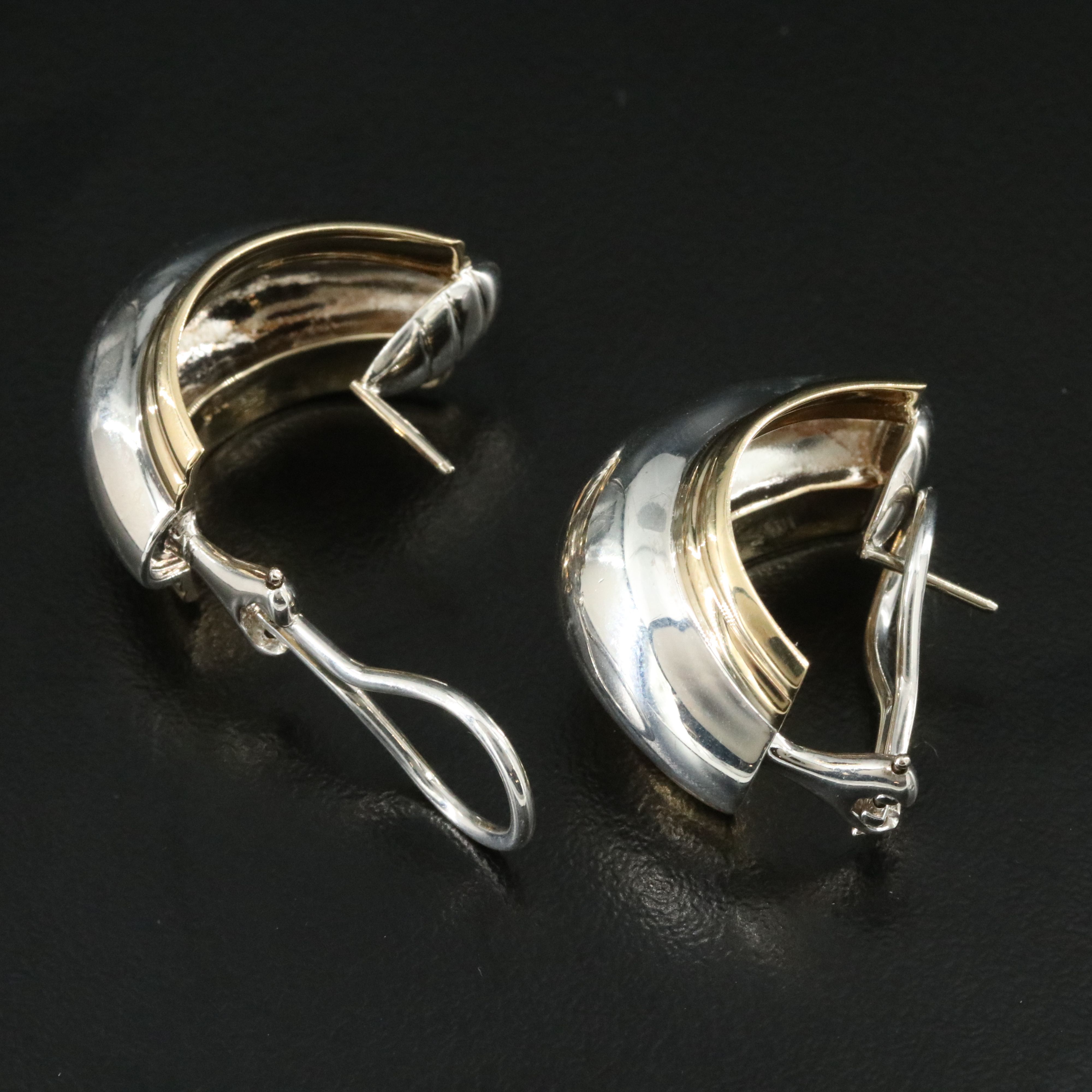 Paloma Picasso for Tiffany & Co. Vendôme Sterling Earrings with 18K Accents