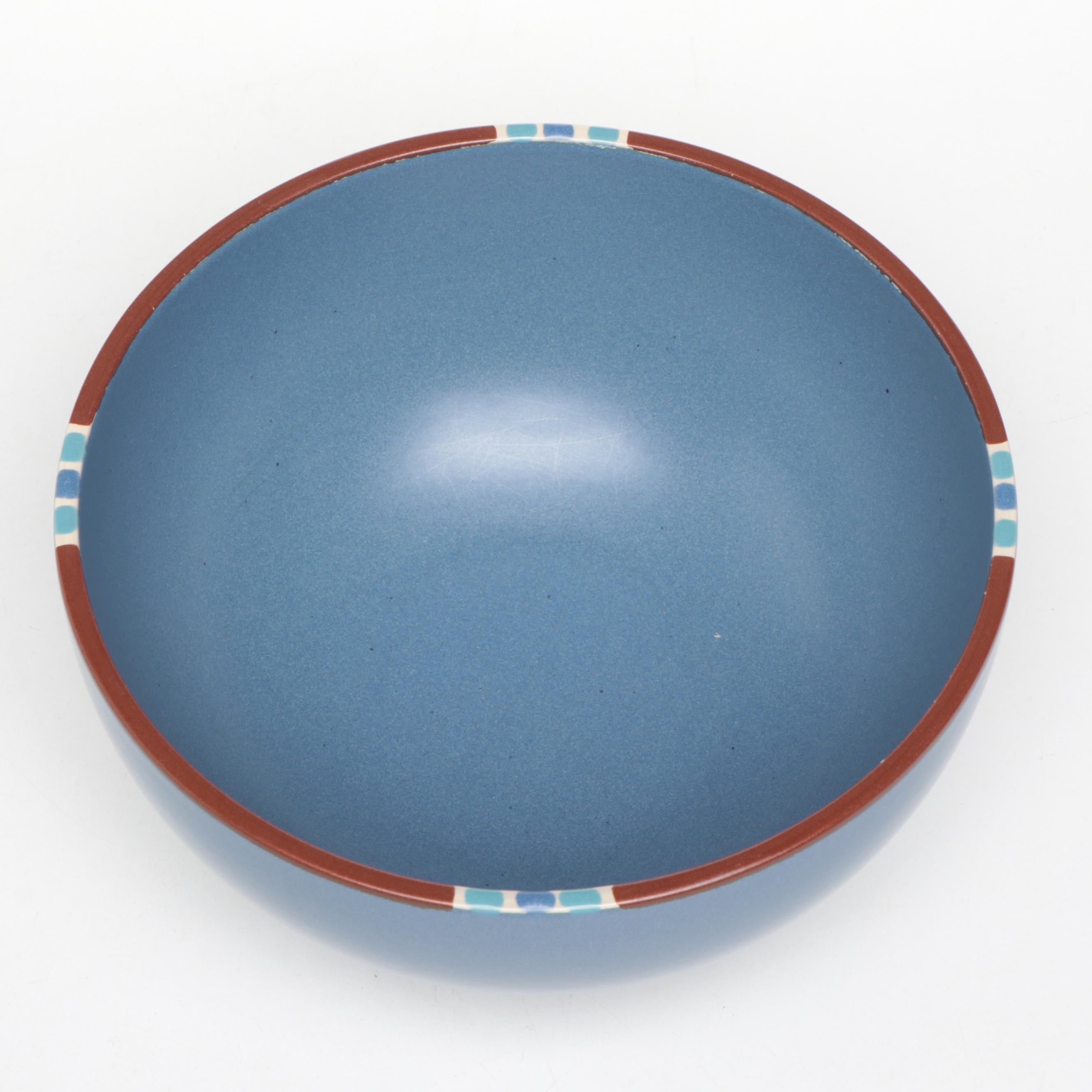 Dansk Ceramic Cup, Sugar Bowl, Creamer, and Serving Bowl