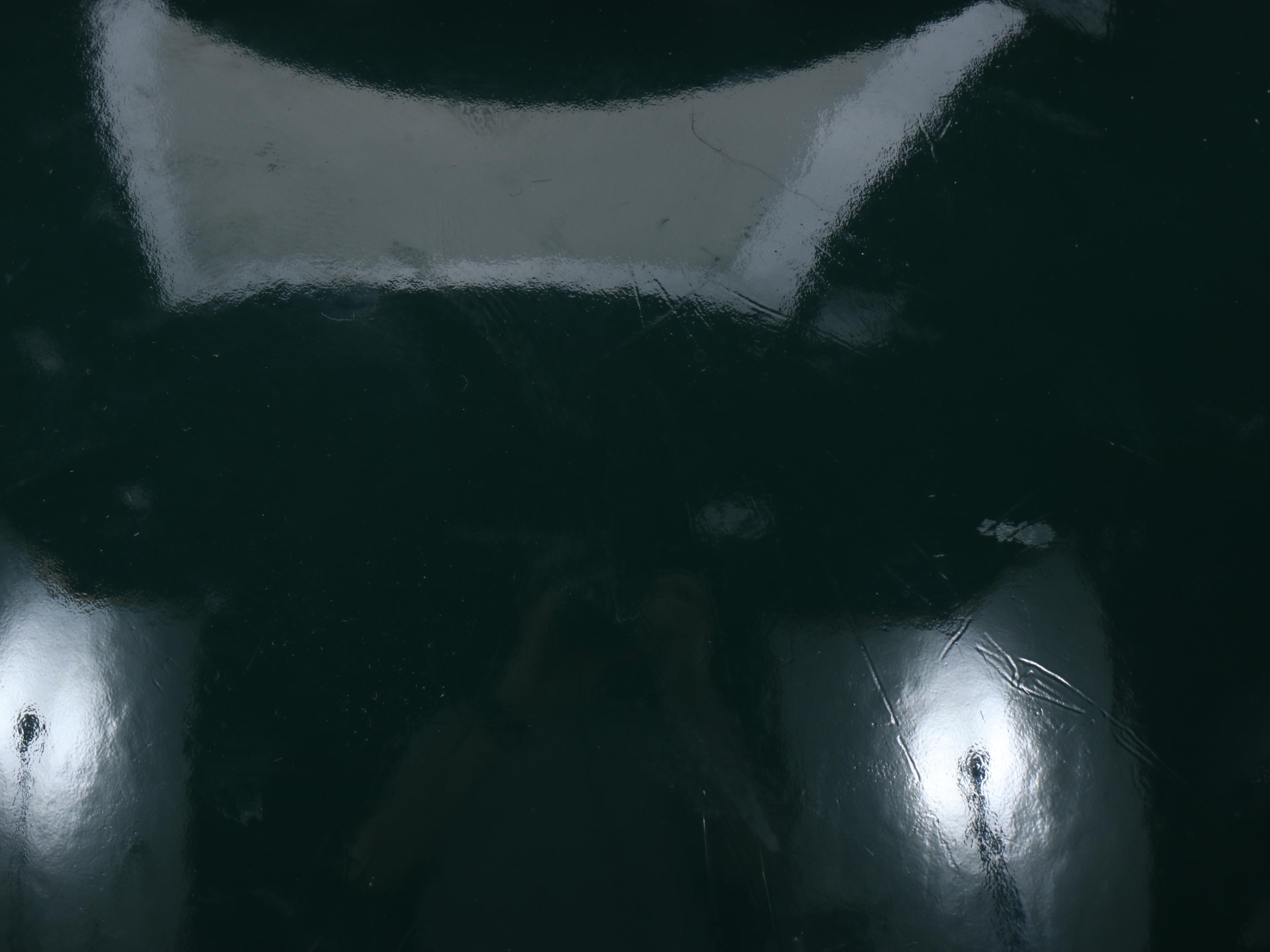 Deco Revival Black Ceramic Floor Lamp with Blue Cotton Coolie Shade