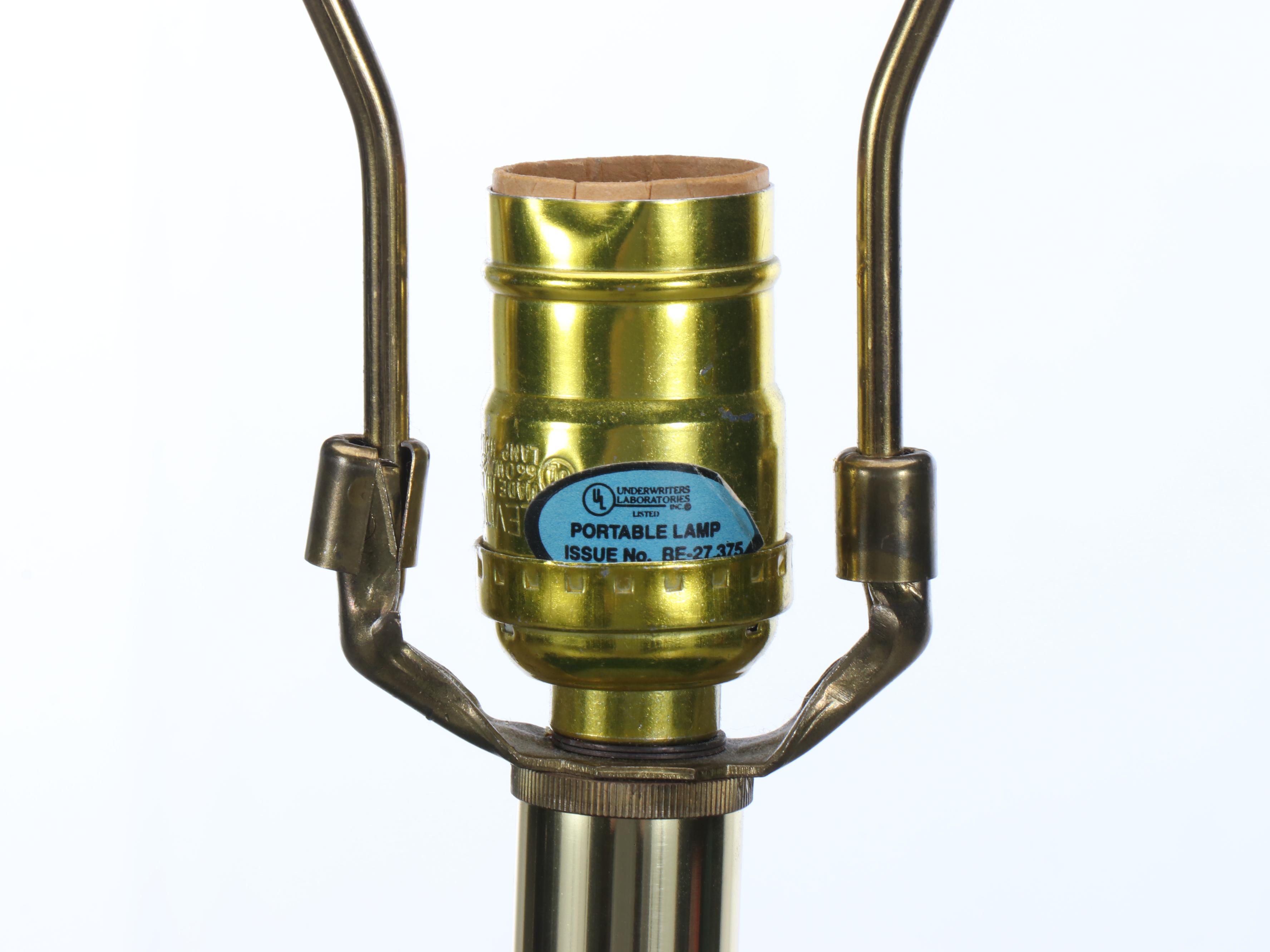 Deco Revival Black Ceramic Floor Lamp with Blue Cotton Coolie Shade