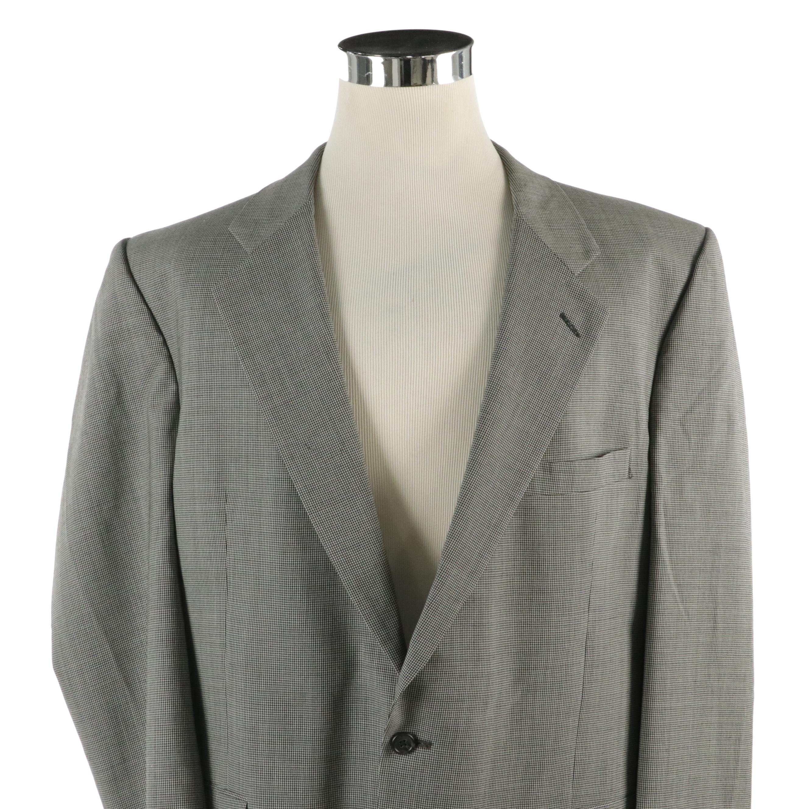 Men's Burberrys Vintage Micro-Houndstooth Wool Blazer