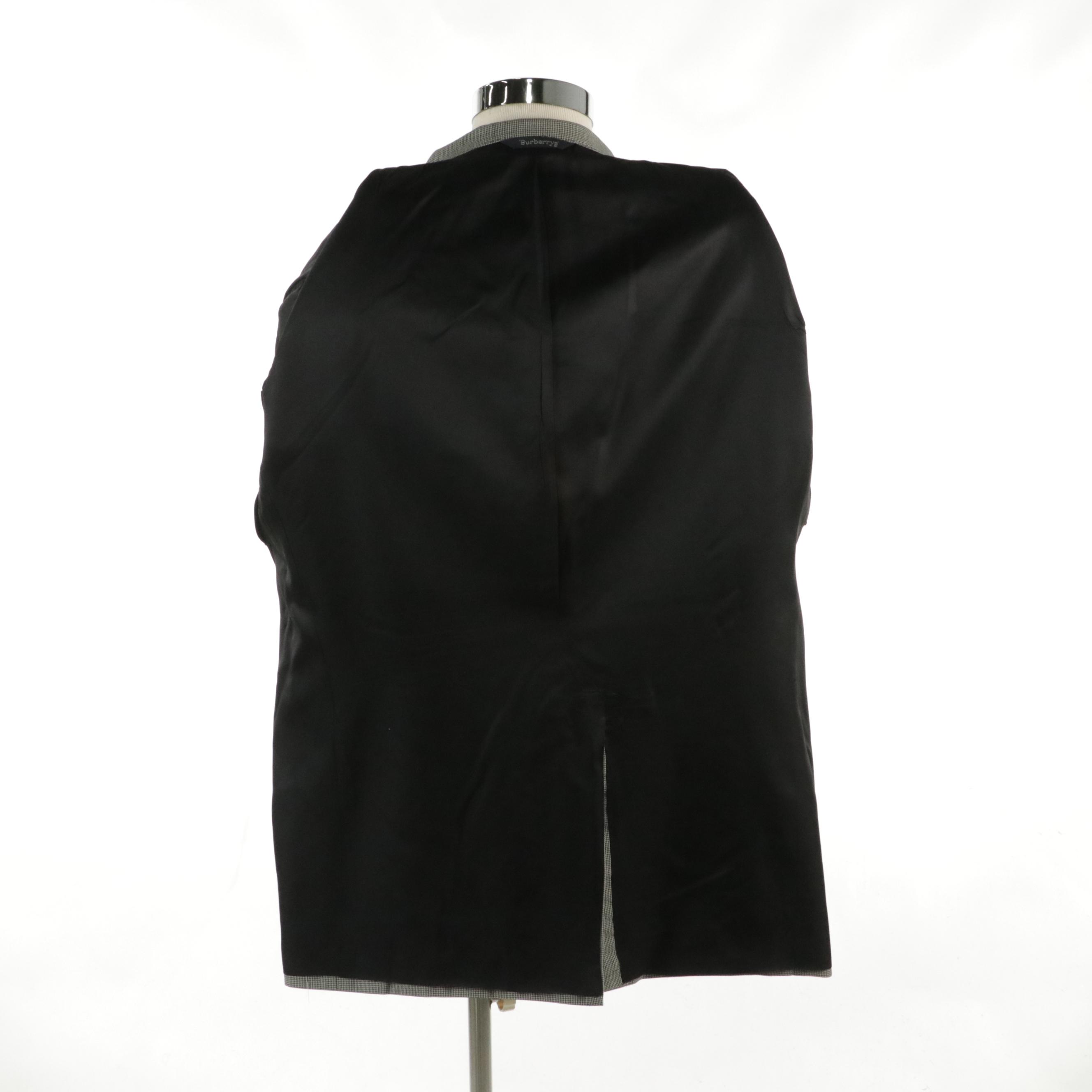 Men's Burberrys Vintage Micro-Houndstooth Wool Blazer