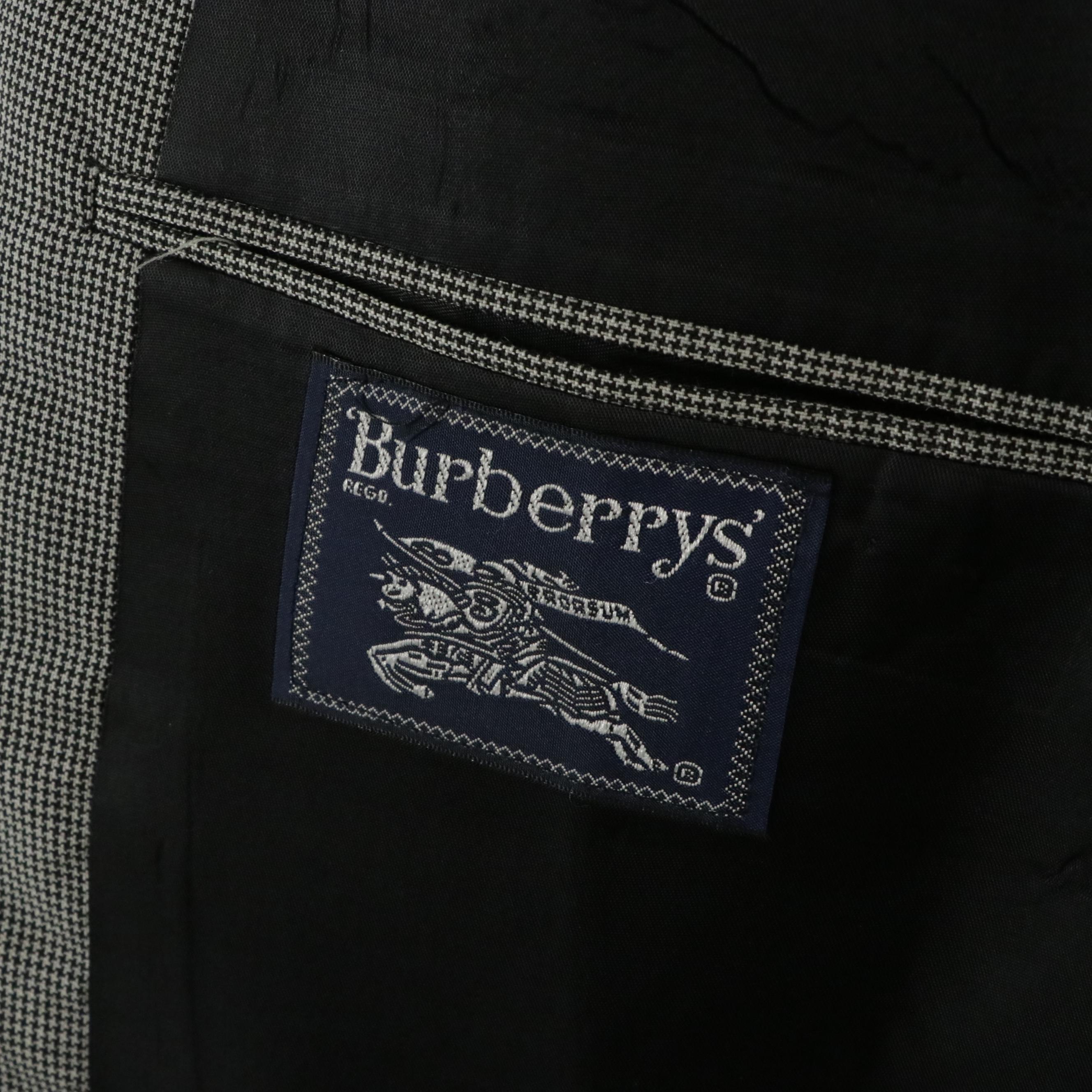 Men's Burberrys Vintage Micro-Houndstooth Wool Blazer