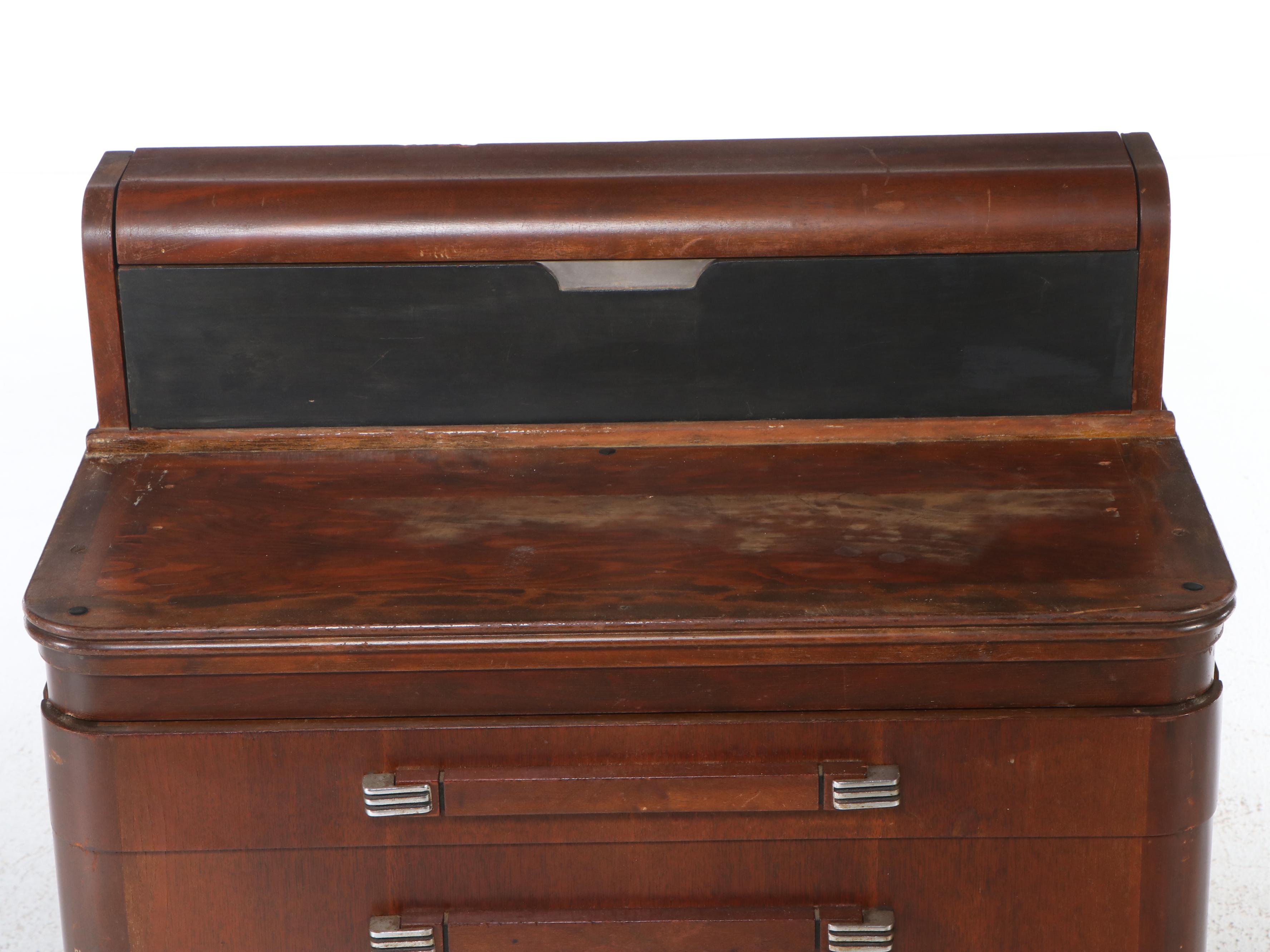 Hamilton Mid Century Walnut Dental Cabinet