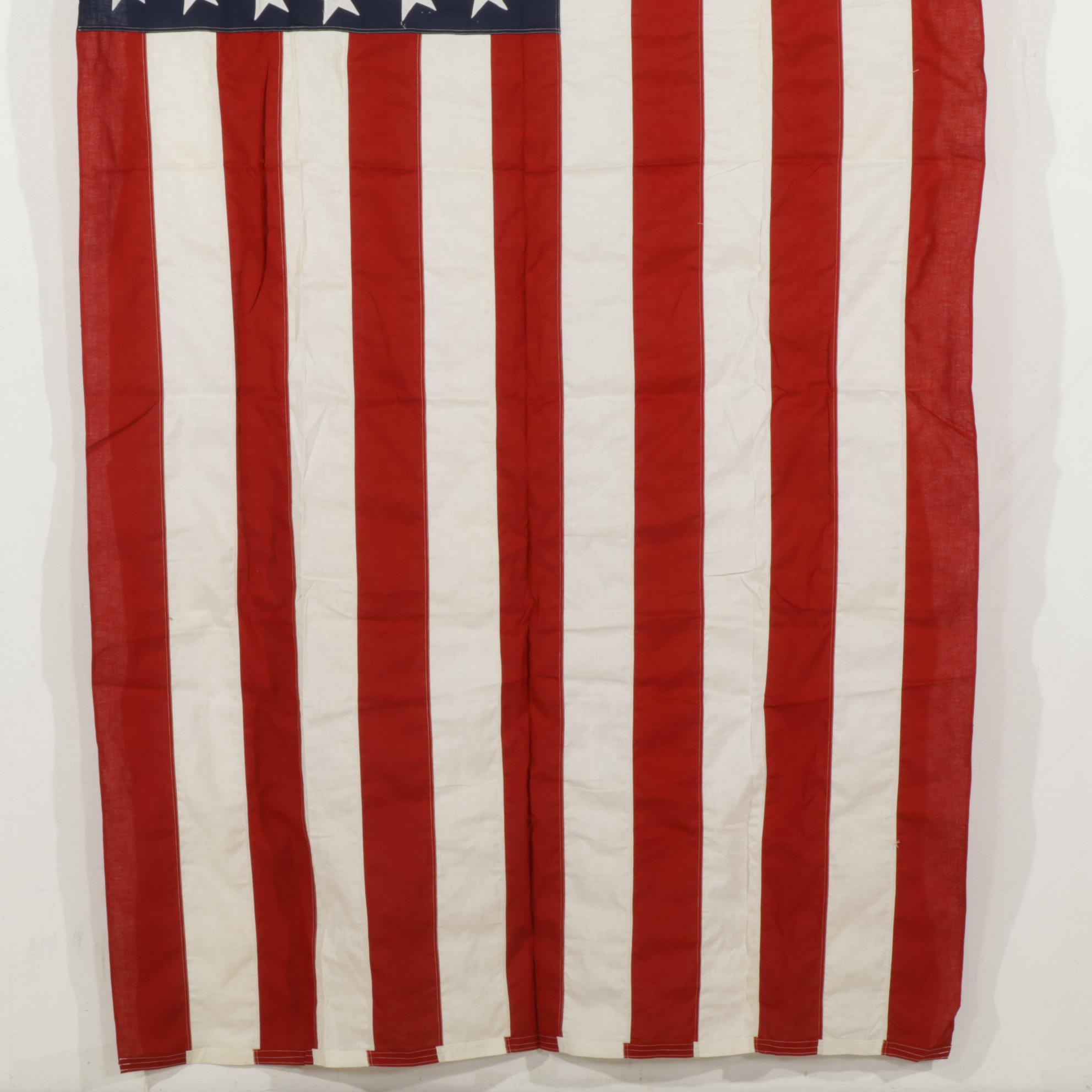 48-Star Stitched United States of America Flag, Mid-20th Century