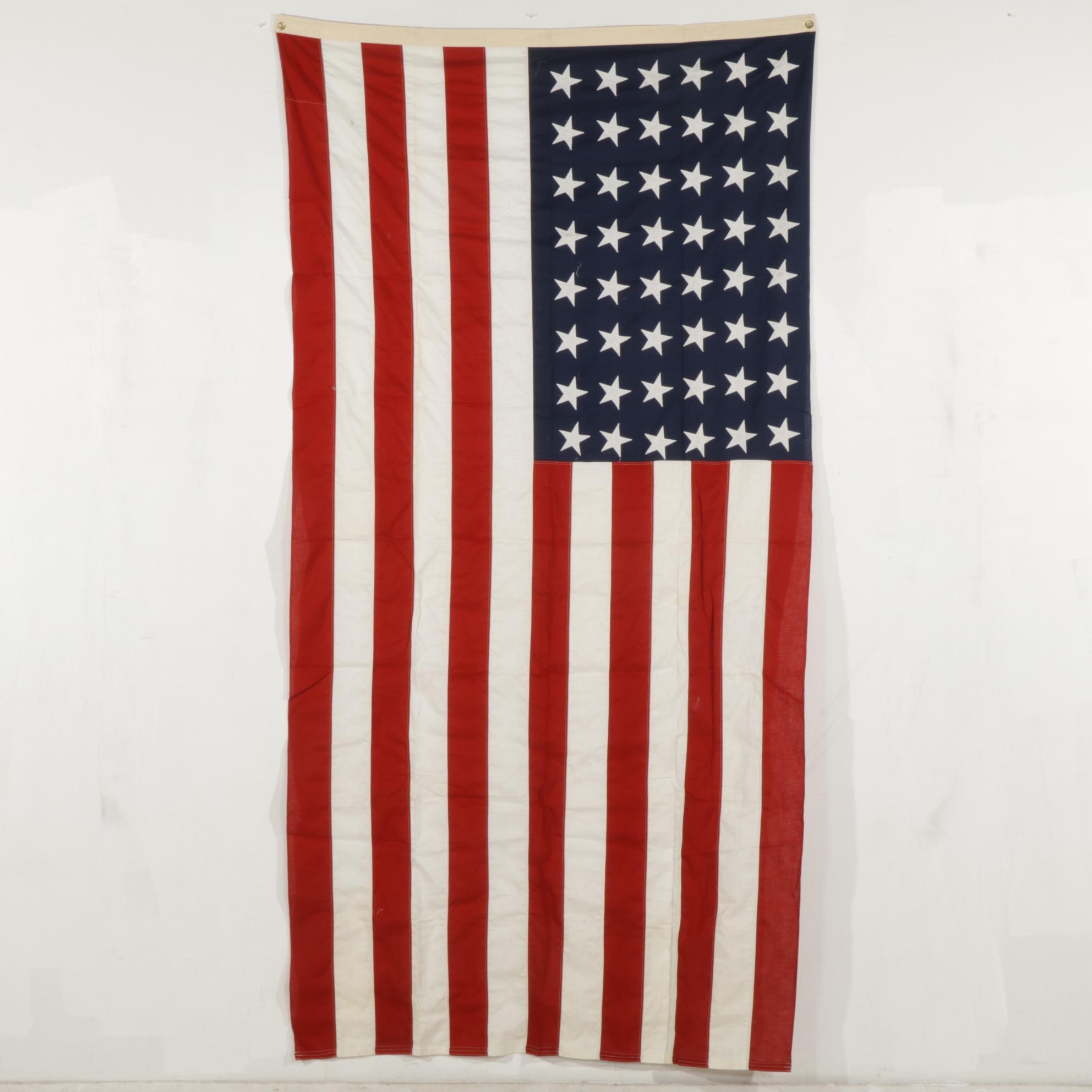 48-Star Stitched United States of America Flag, Mid-20th Century