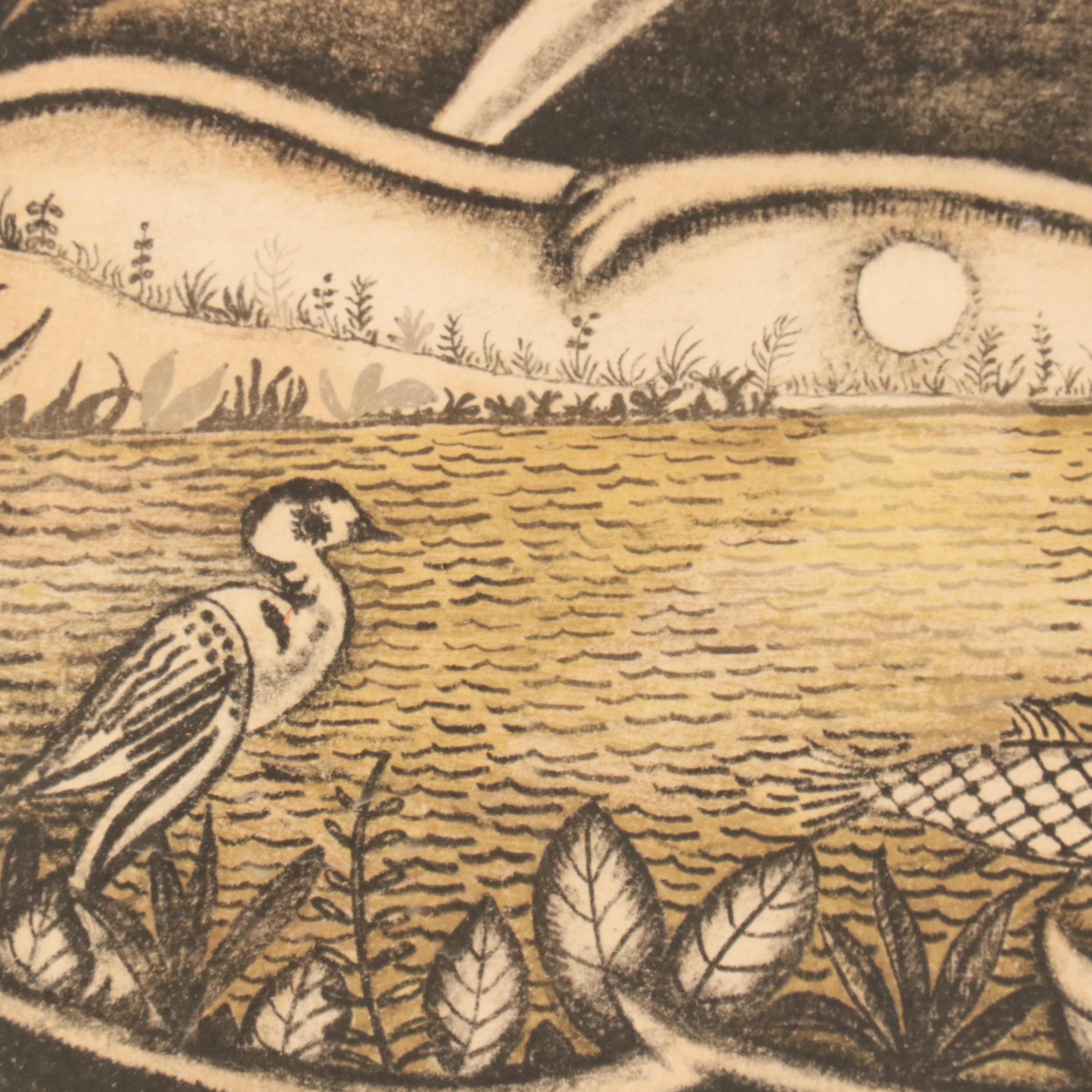 Marie-Kate Dahl Lithograph "Le Manège Enchanté," 1970