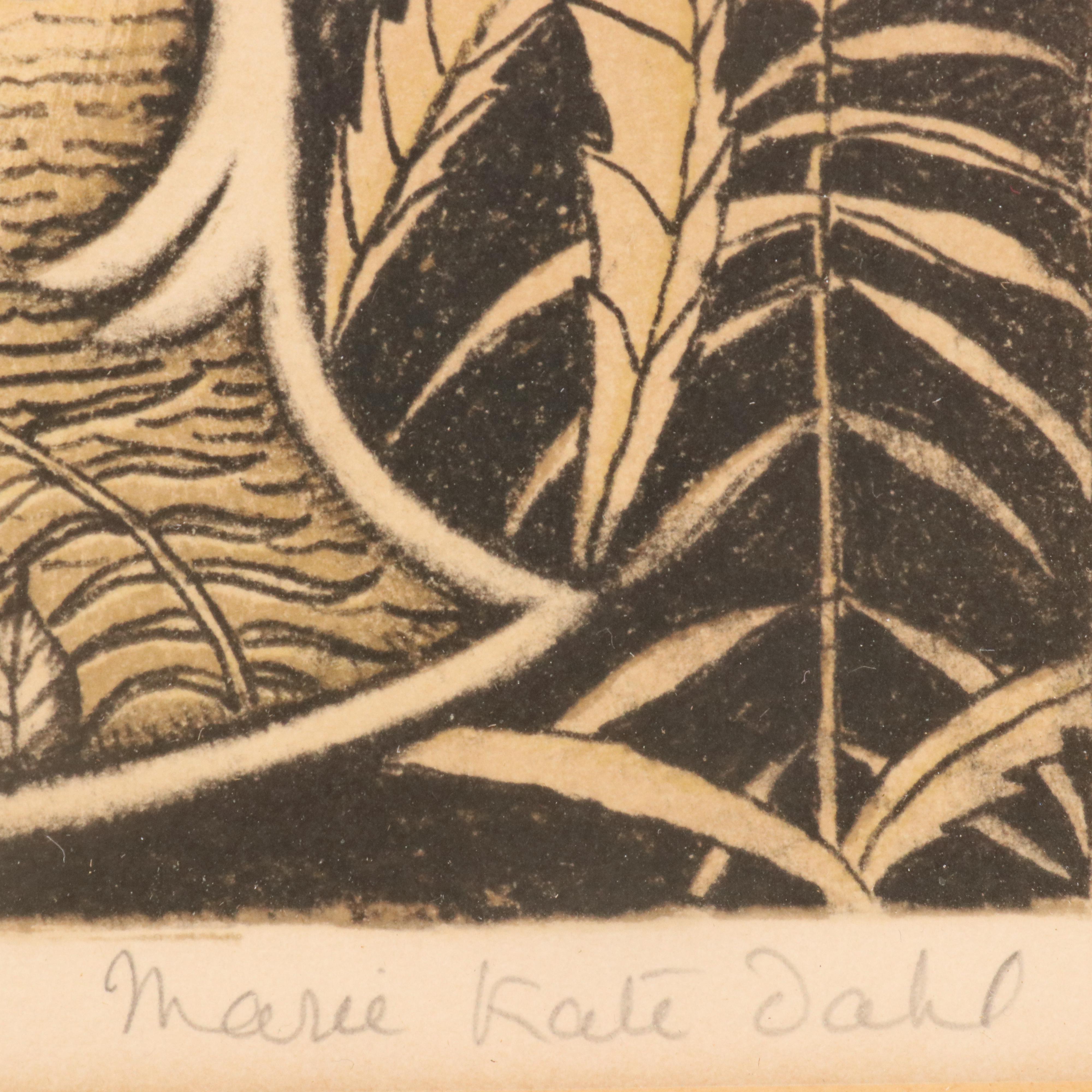 Marie-Kate Dahl Lithograph "Le Manège Enchanté," 1970