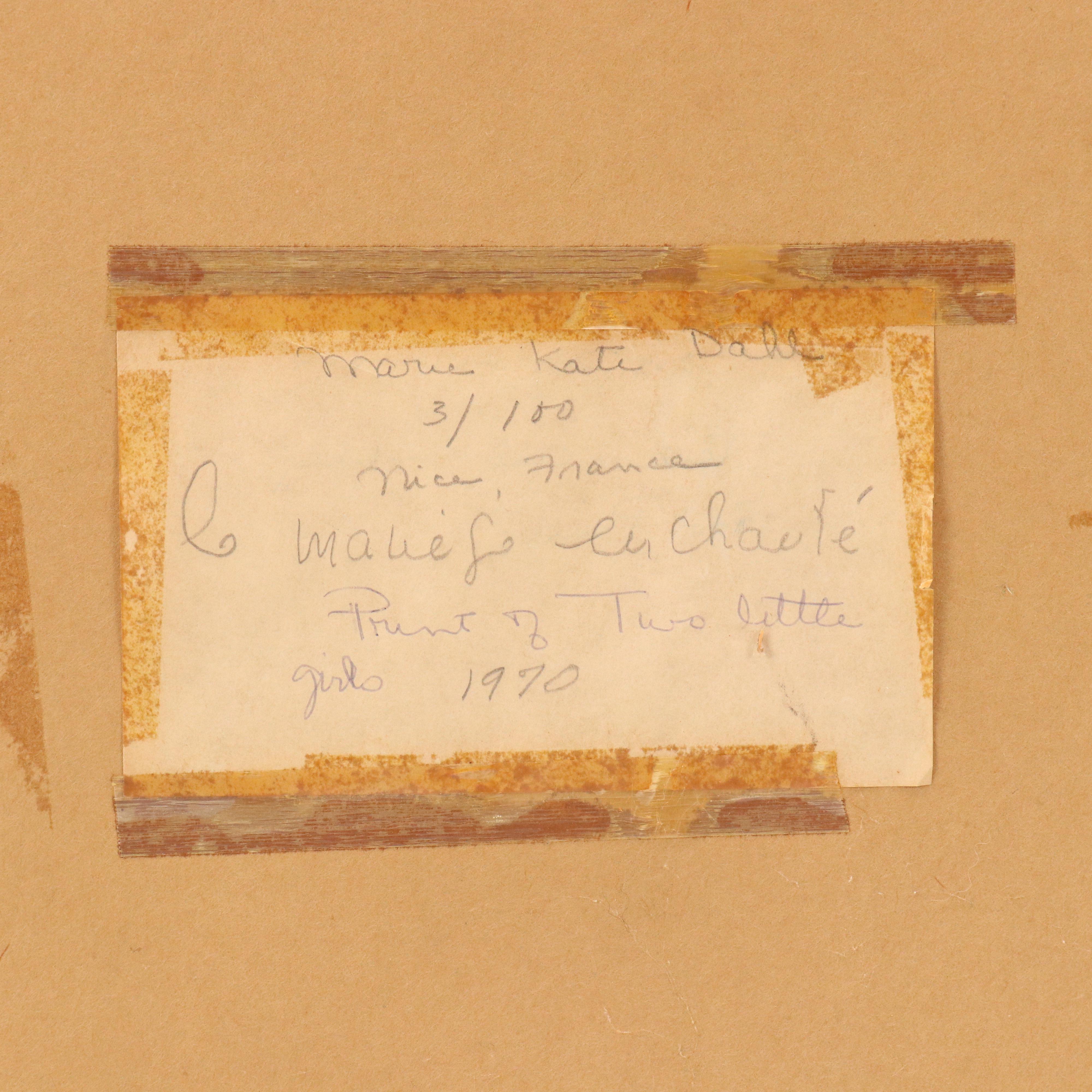 Marie-Kate Dahl Lithograph "Le Manège Enchanté," 1970