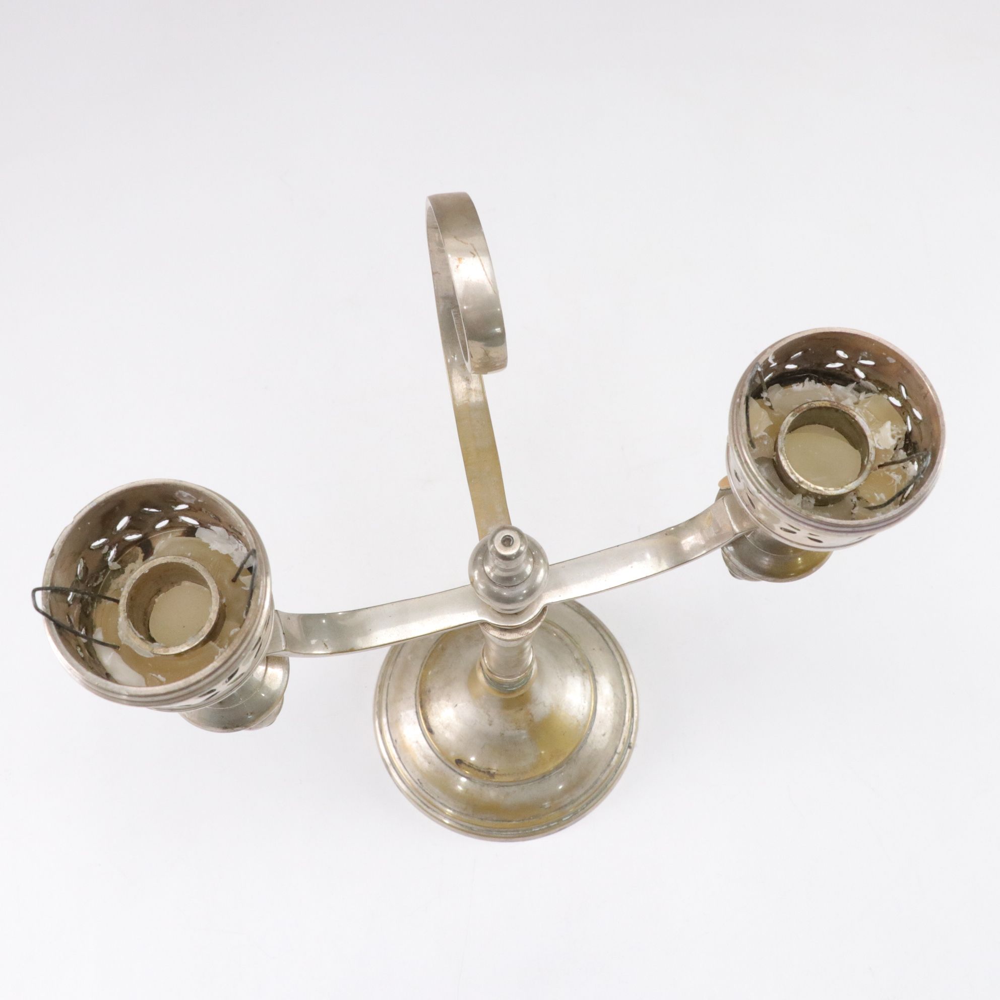 Hollywood Regency Style Silver Plate Candelabras