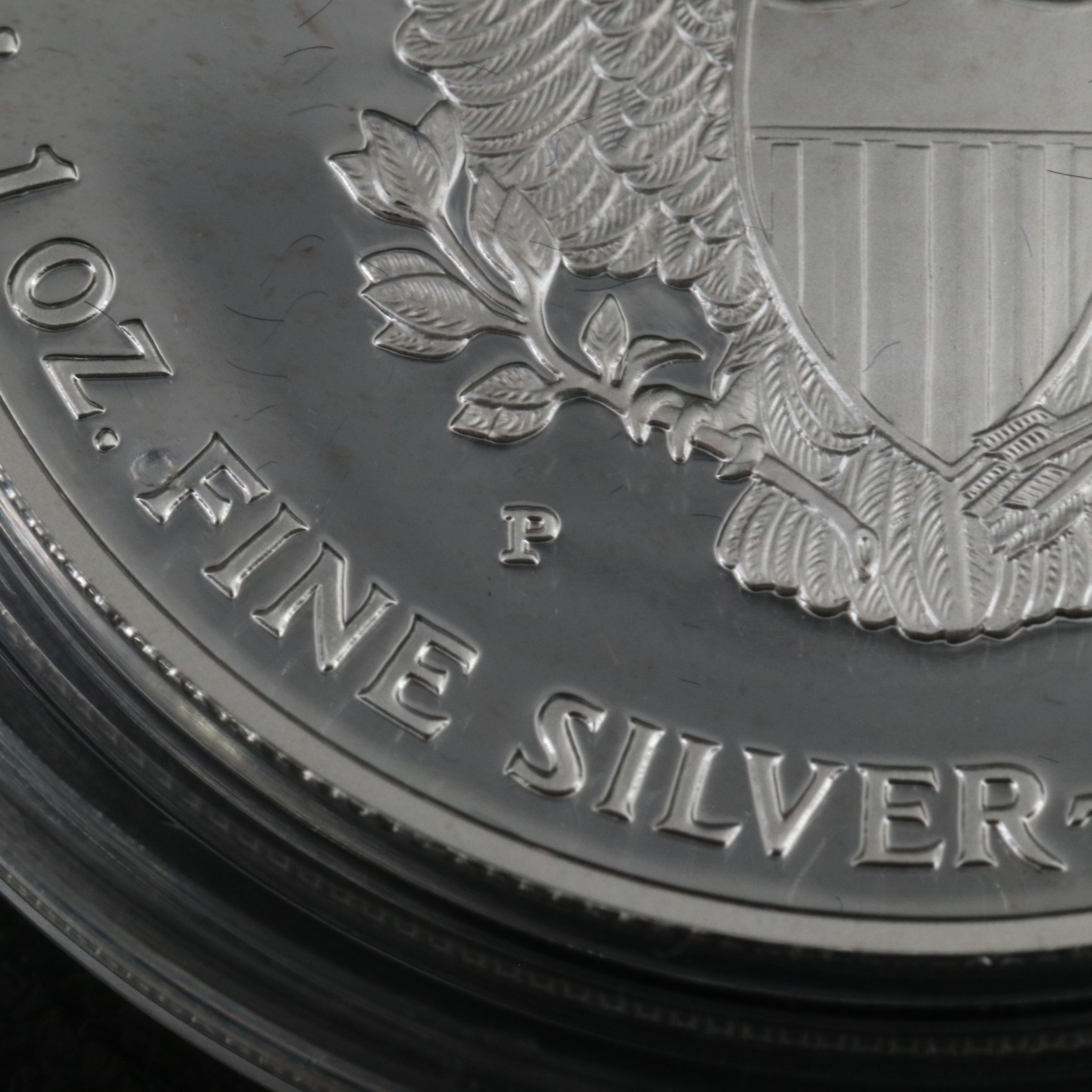 Three United States Proof Silver Eagles 2000, 2003, and 2008