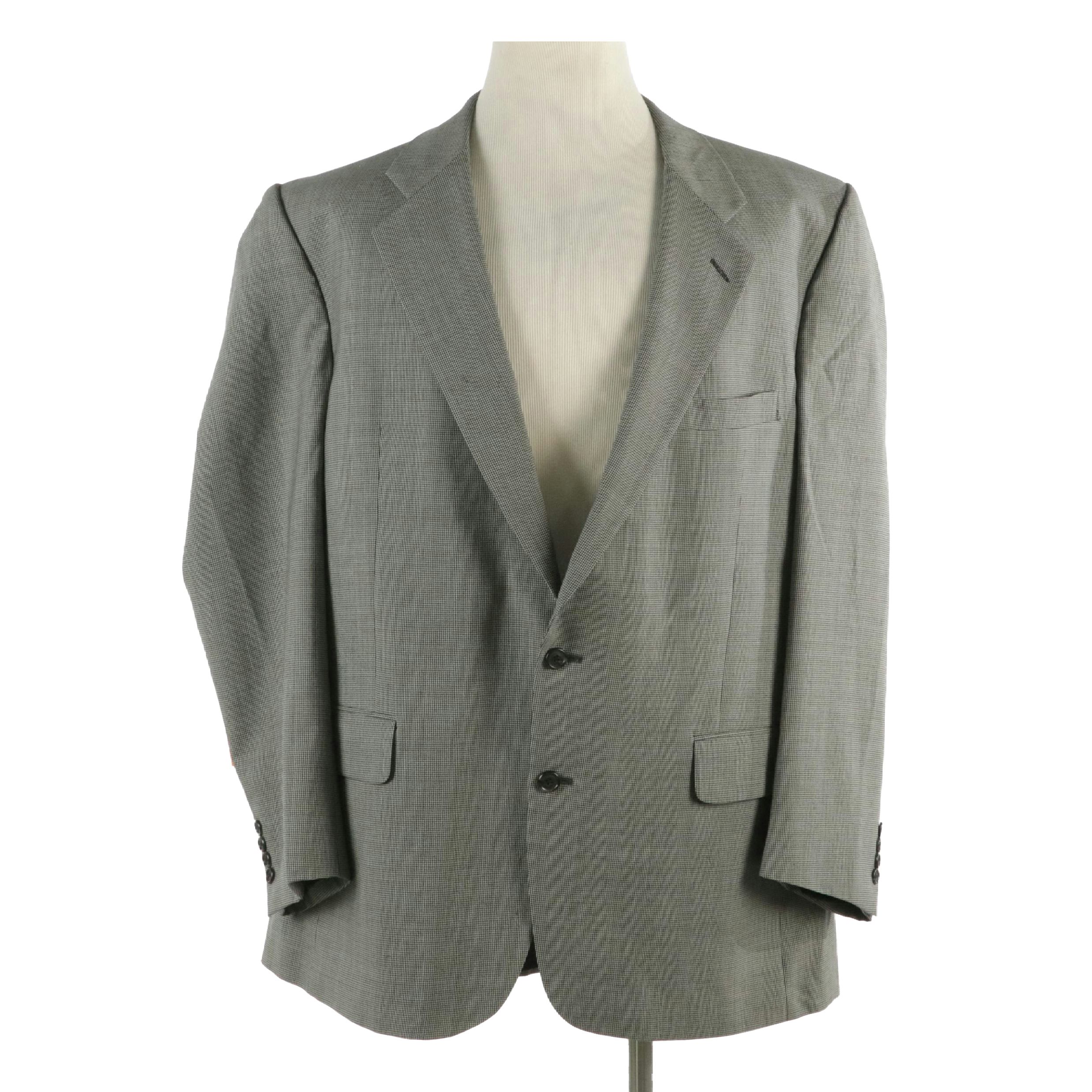 Men's Burberrys Vintage Micro-Houndstooth Wool Blazer
