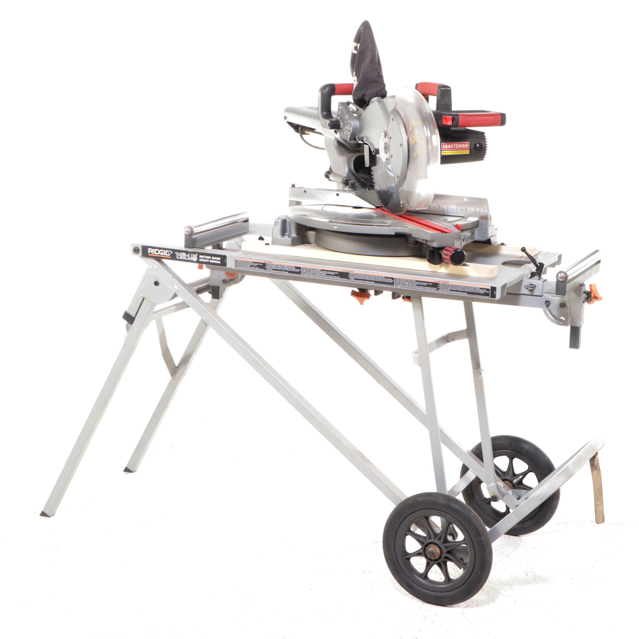 Craftsman Compound Miter Saw with RIDGID Stand