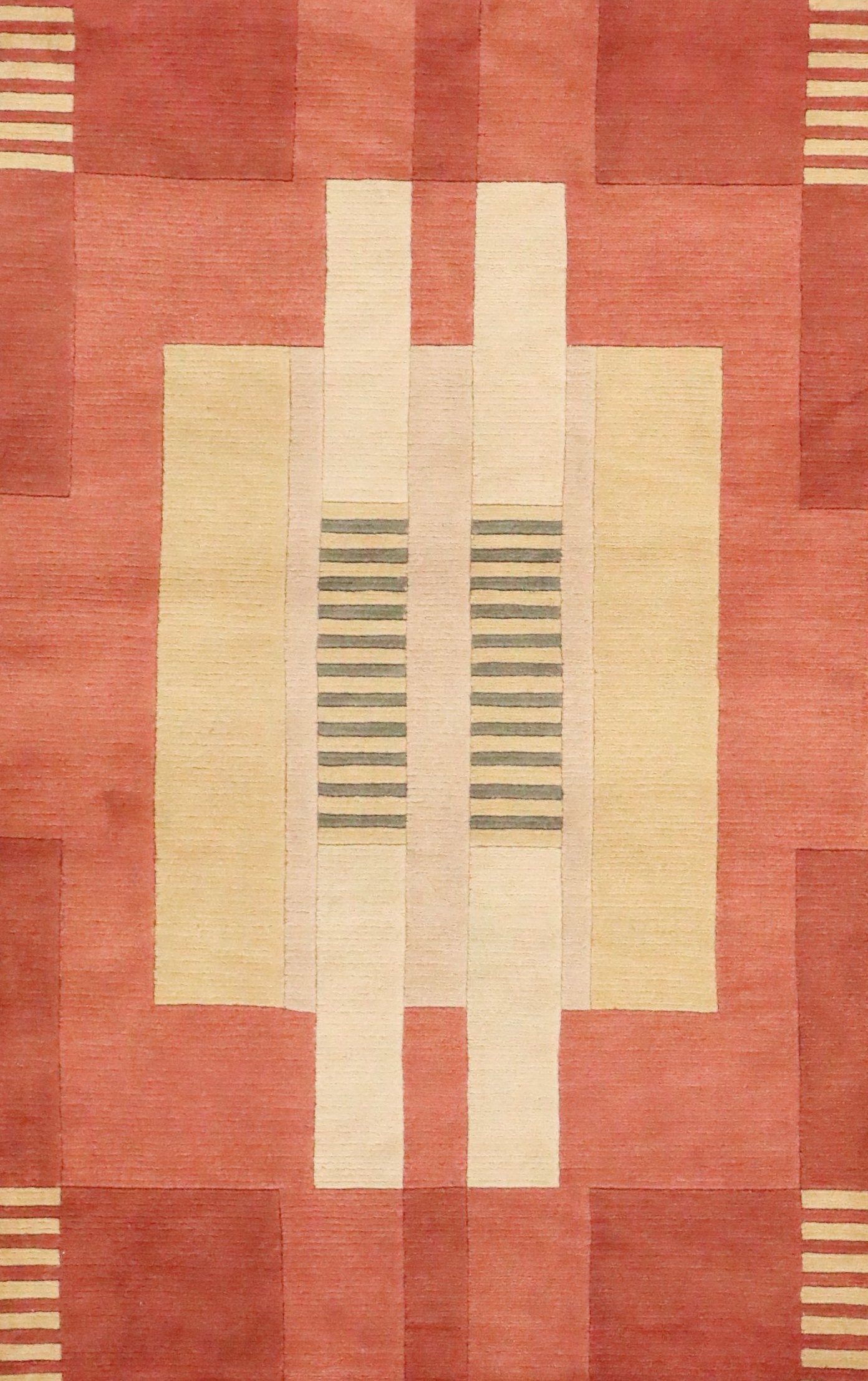 3'6 x 5'4 Hand-Knotted Nepalese Contemporary Area Rug