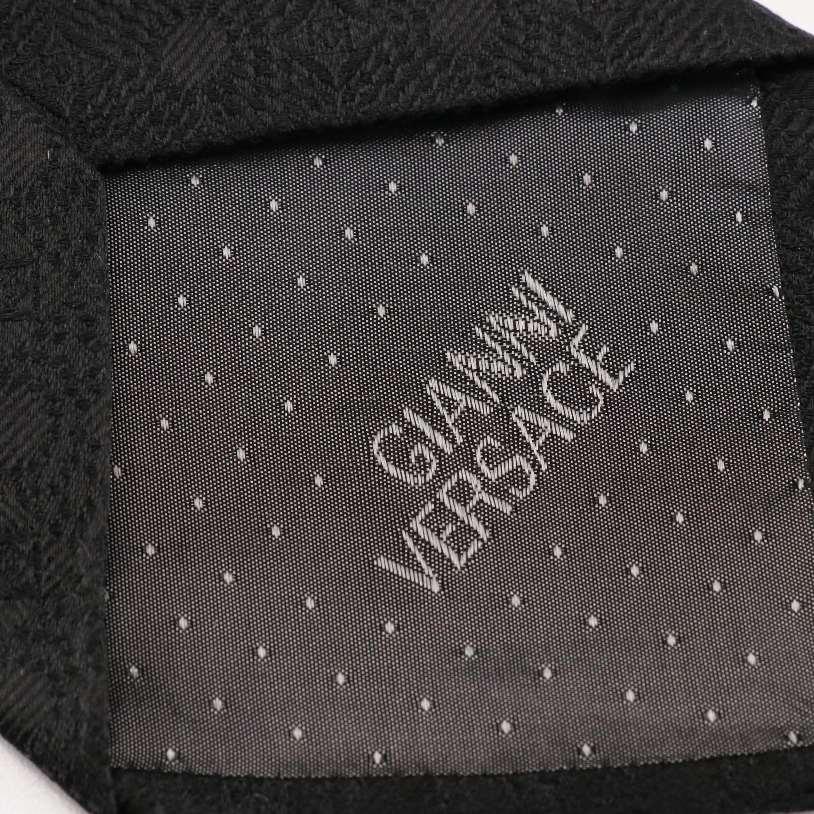 Gianni Versace Black Silk Jacquard Necktie
