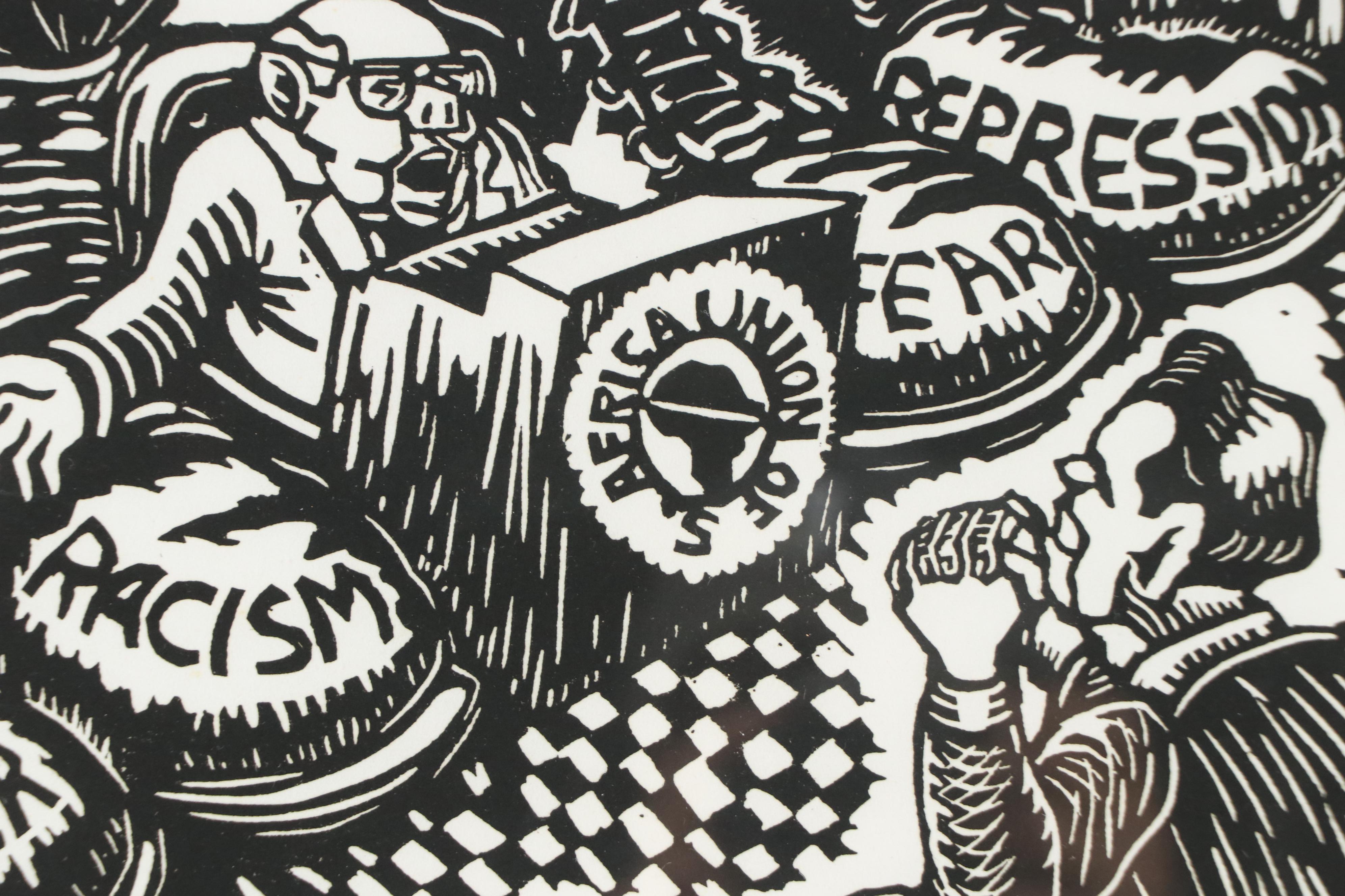 Relief Print "But They're Pillars of Our Society!" 1985