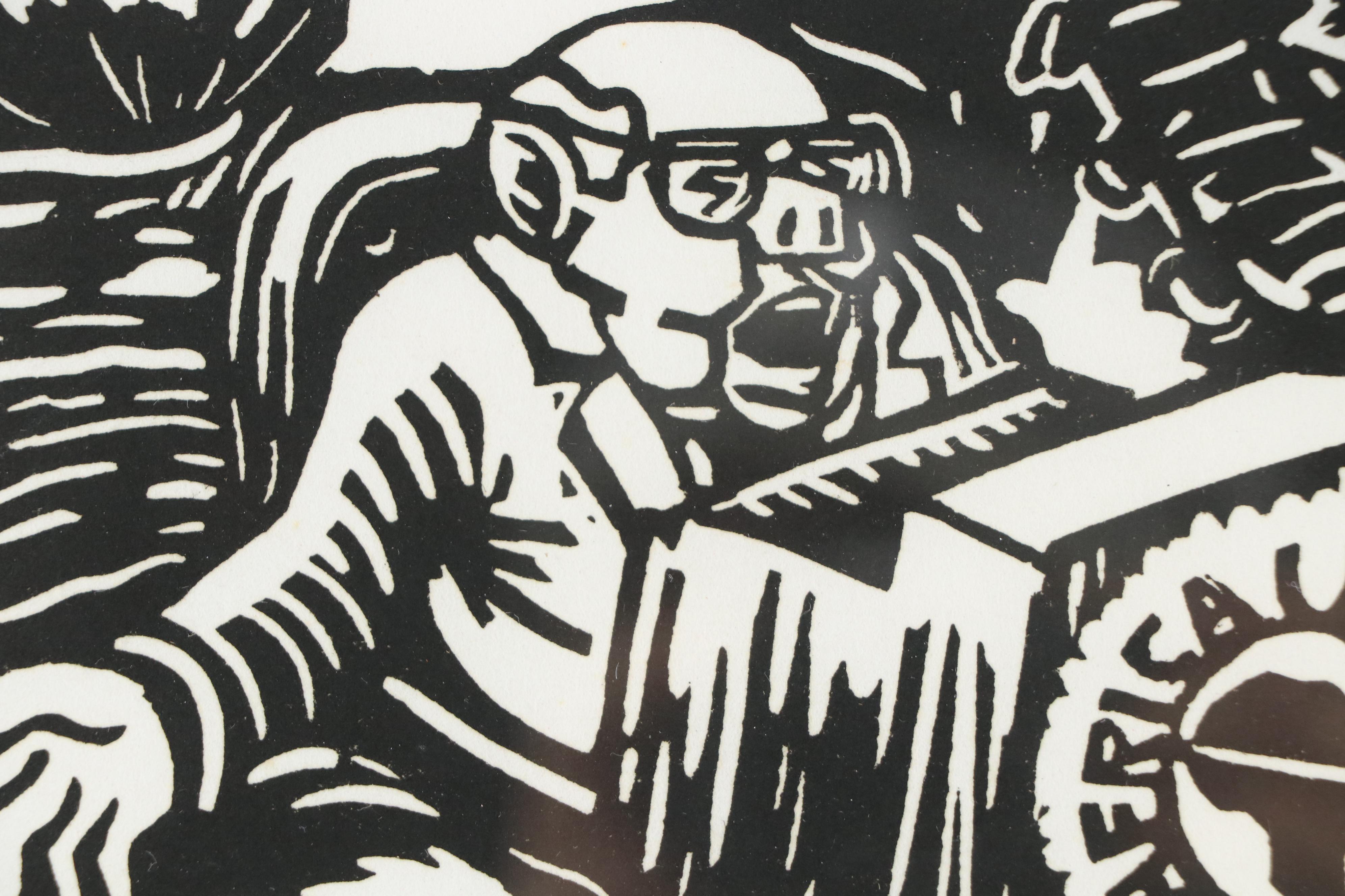 Relief Print "But They're Pillars of Our Society!" 1985