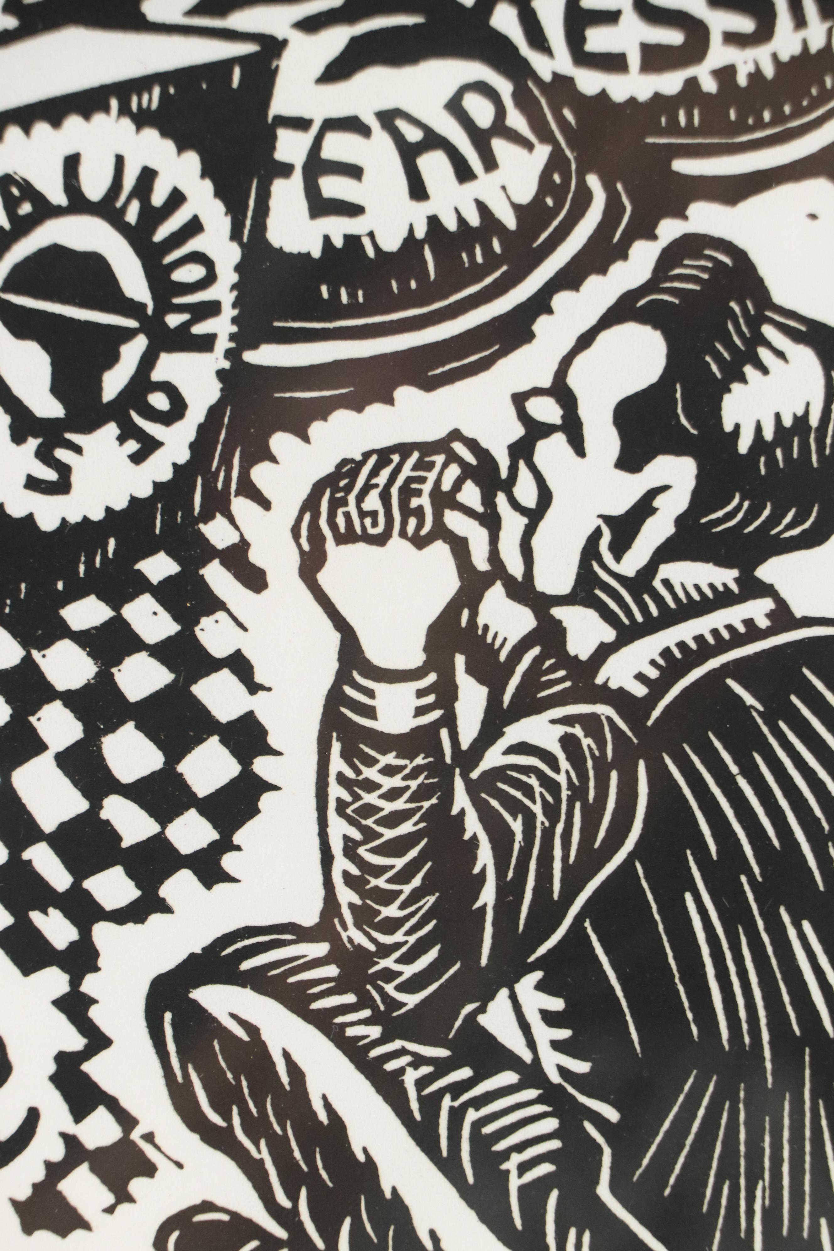 Relief Print "But They're Pillars of Our Society!" 1985