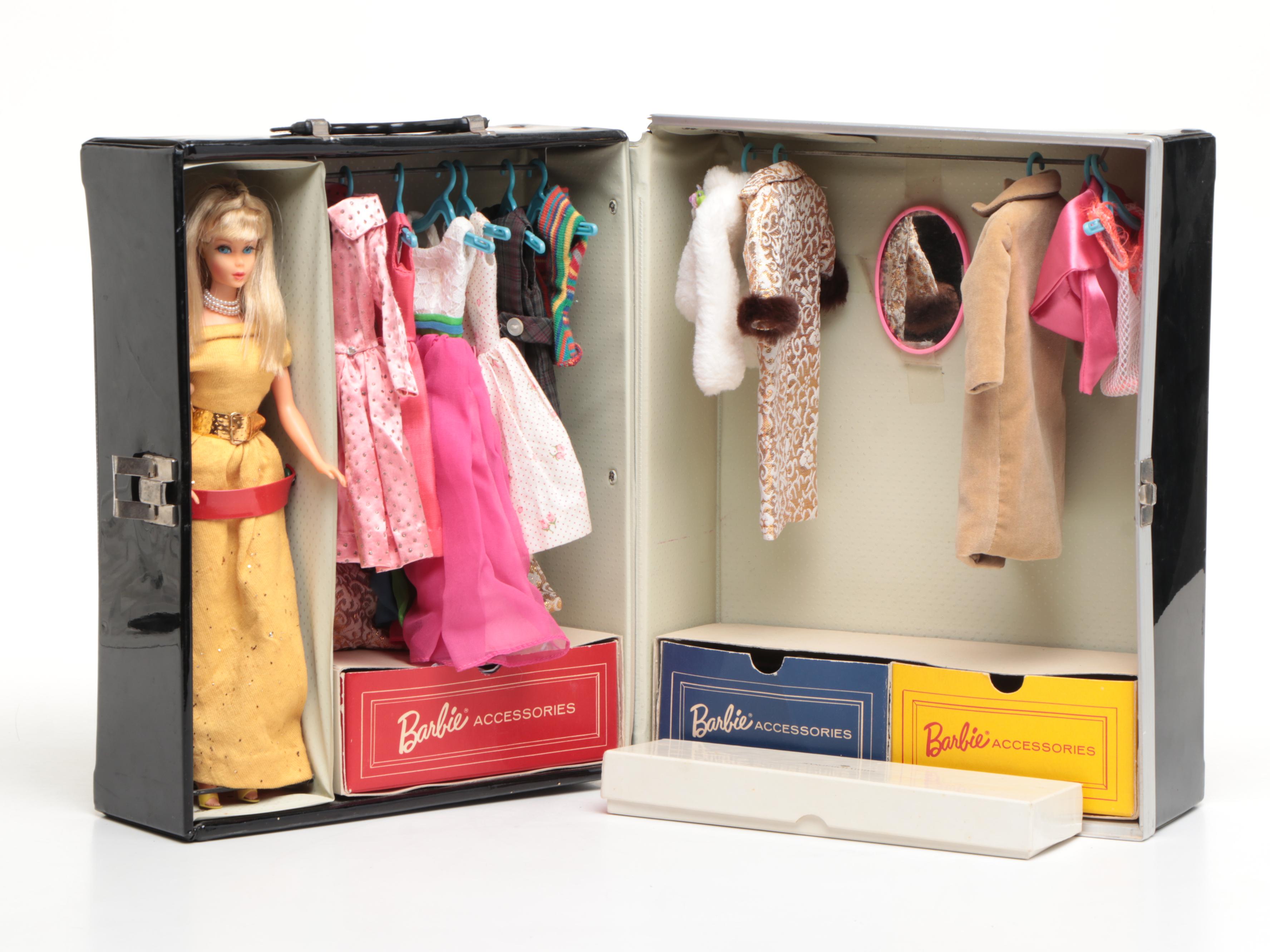 Barbie Fashion Doll Case with Doll, Clothing, and Accessories