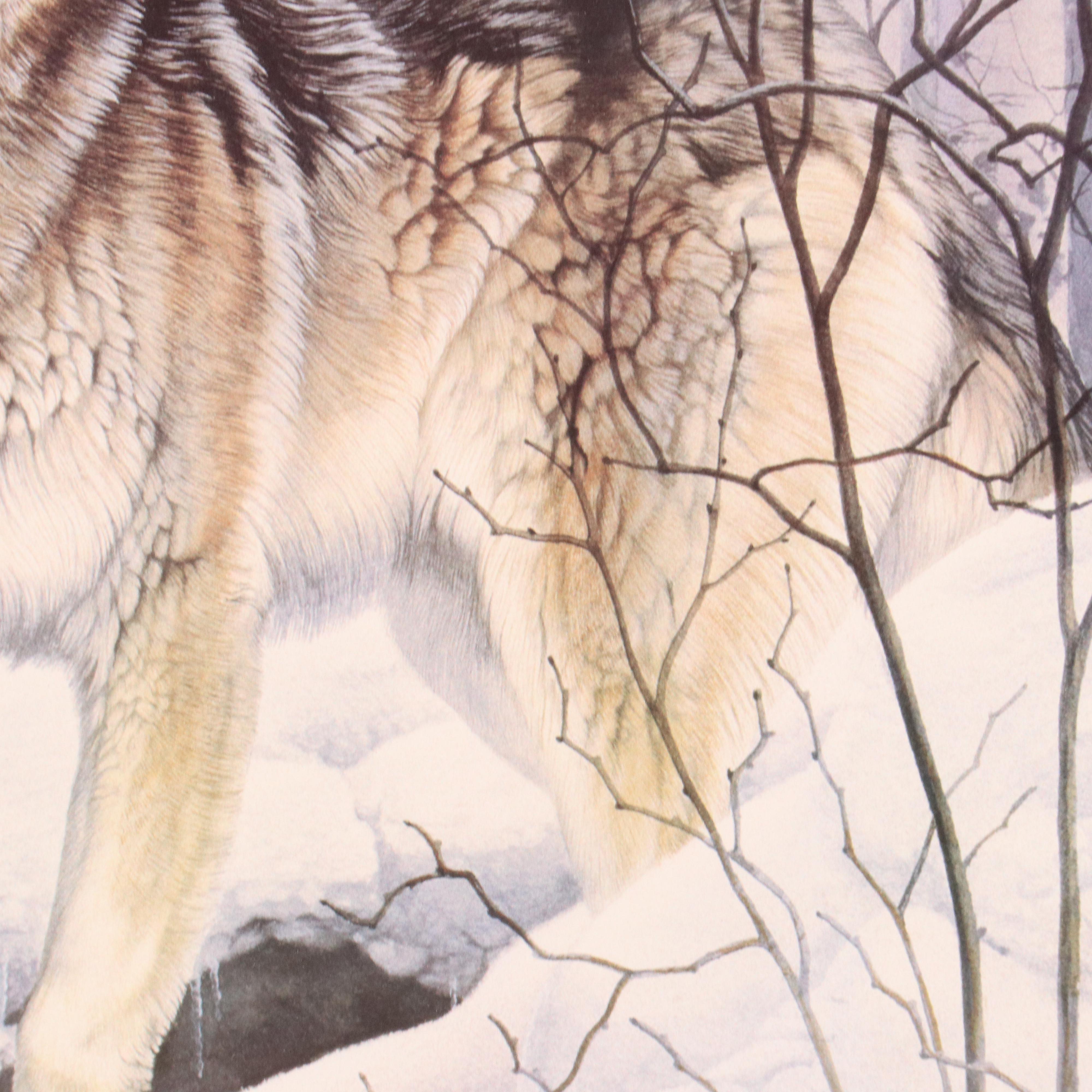 Al Agnew Giclée of Wolf "The Edge of Wilderness," Circa 1991
