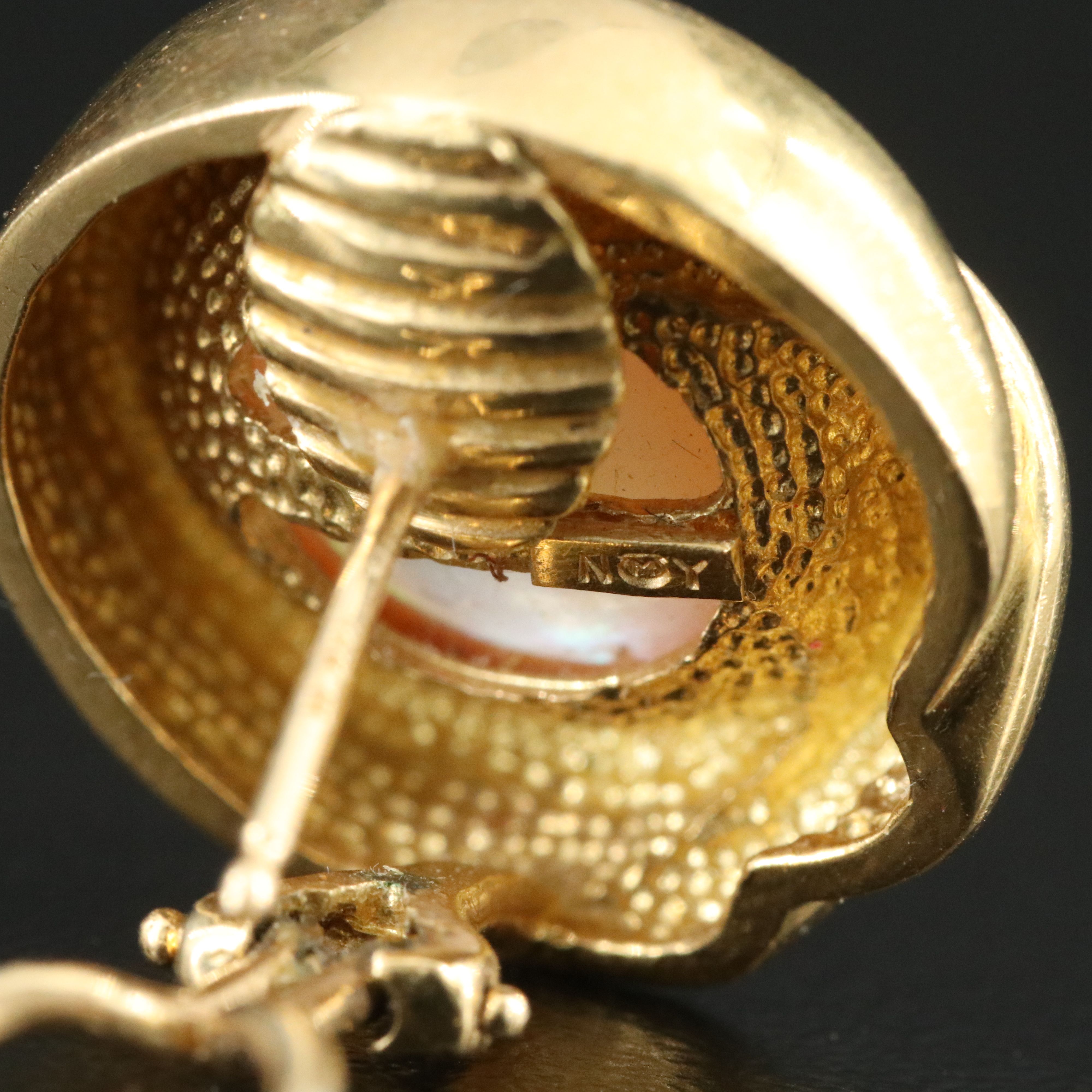 Mikimoto 18K Mabé Pearl Earrings