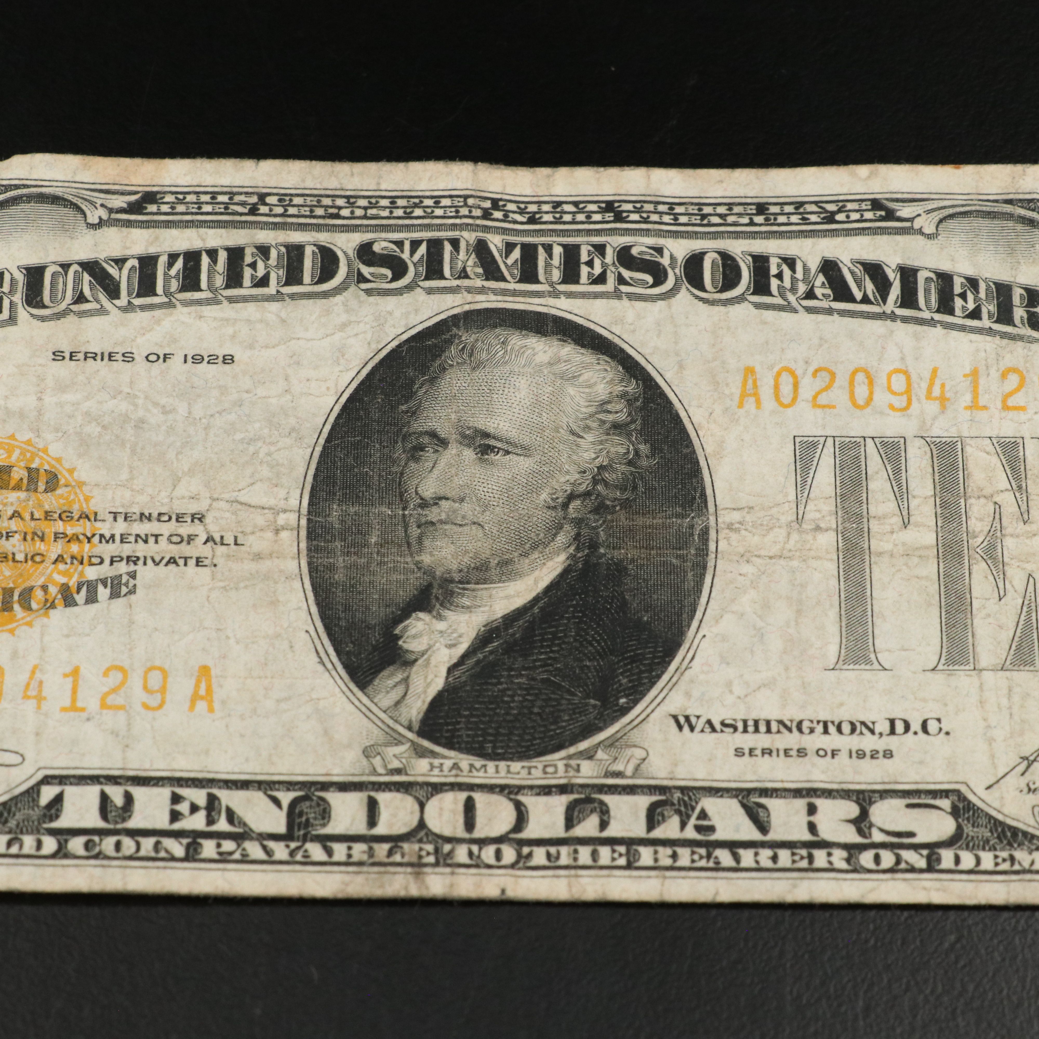 1928 Small Size $10 Gold Certificate