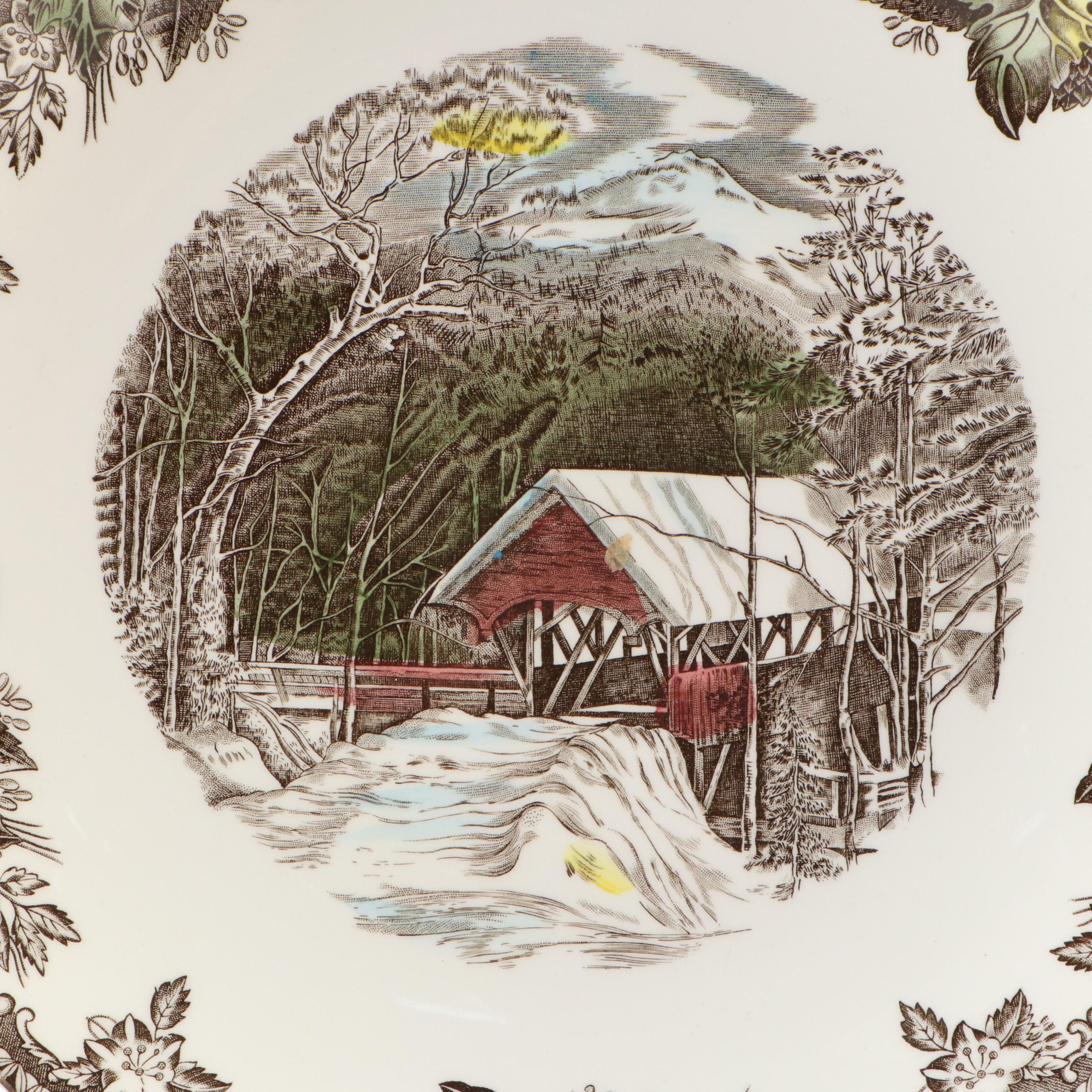 Johnson Bros. "The Friendly Village" Earthenware Lidded Tureen and Underplate