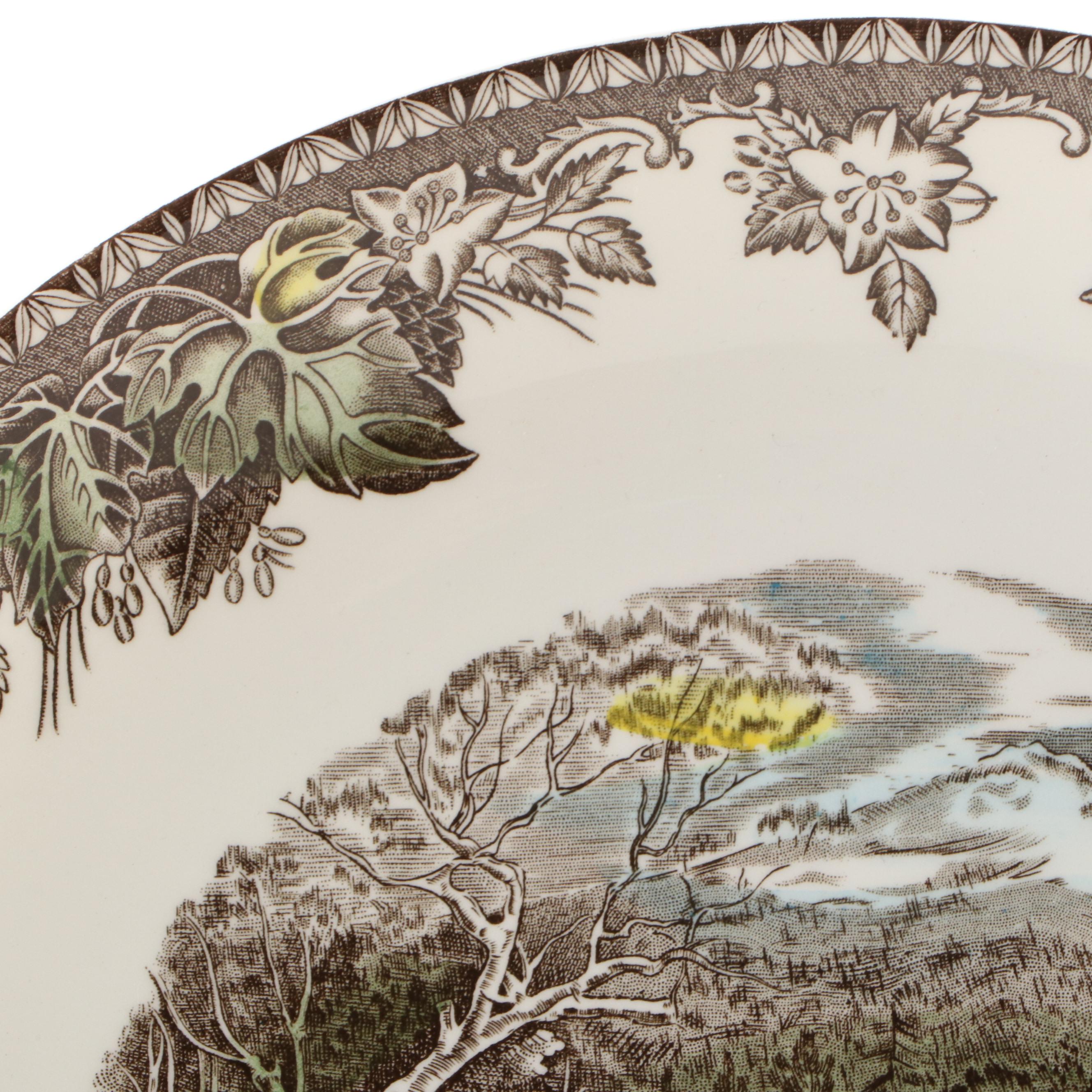 Johnson Bros. "The Friendly Village" Earthenware Lidded Tureen and Underplate