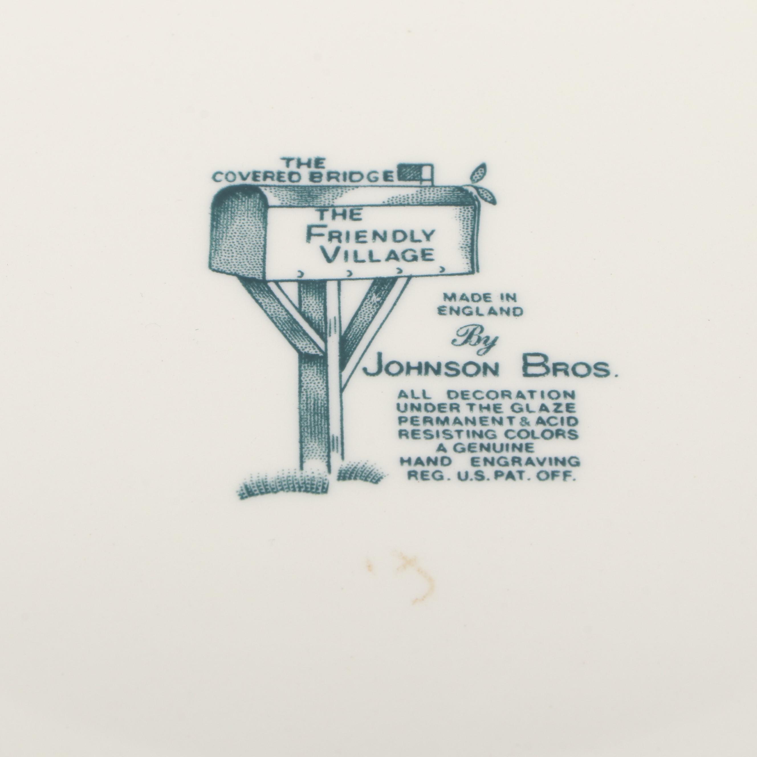 Johnson Bros. "The Friendly Village" Earthenware Lidded Tureen and Underplate