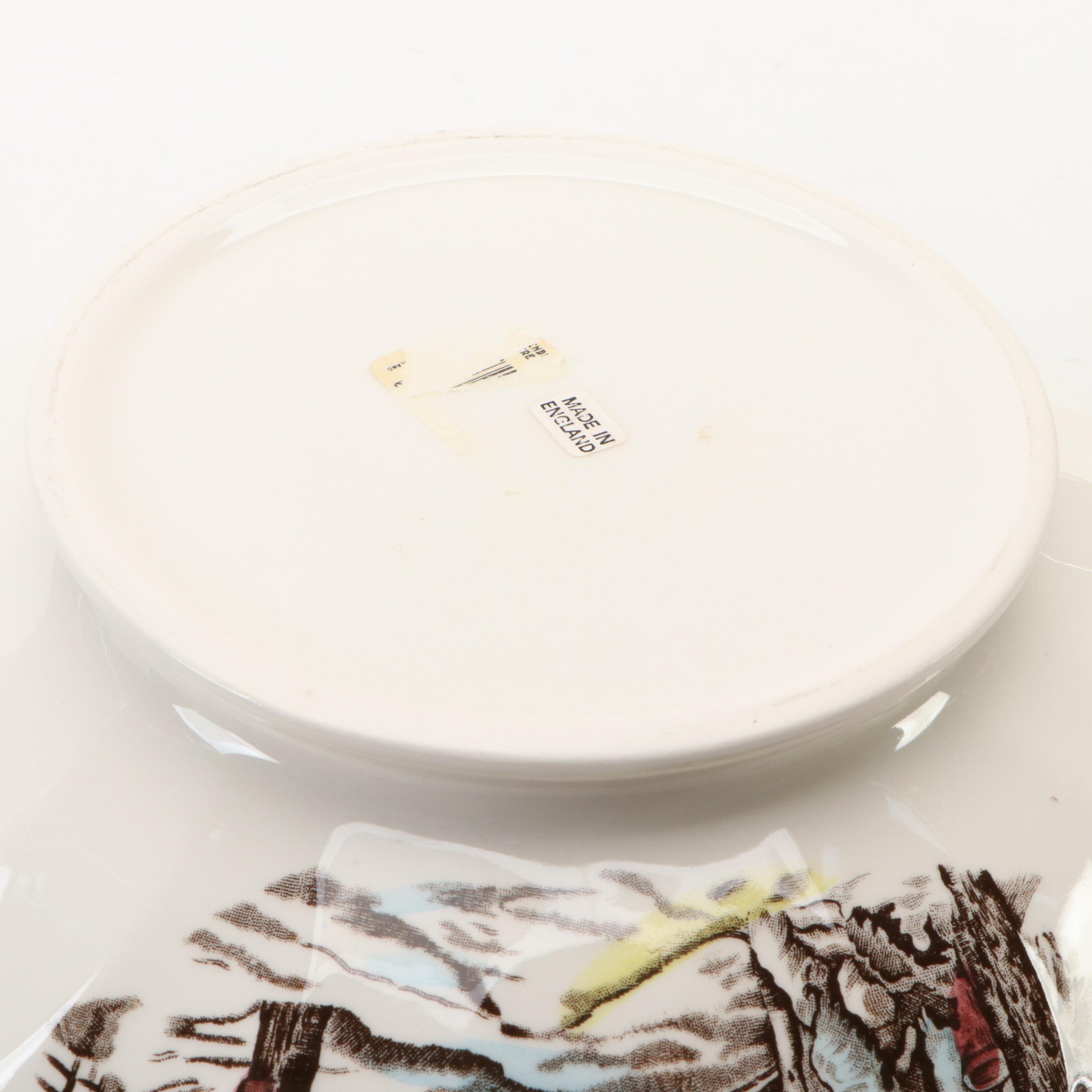 Johnson Bros. "The Friendly Village" Earthenware Lidded Tureen and Underplate