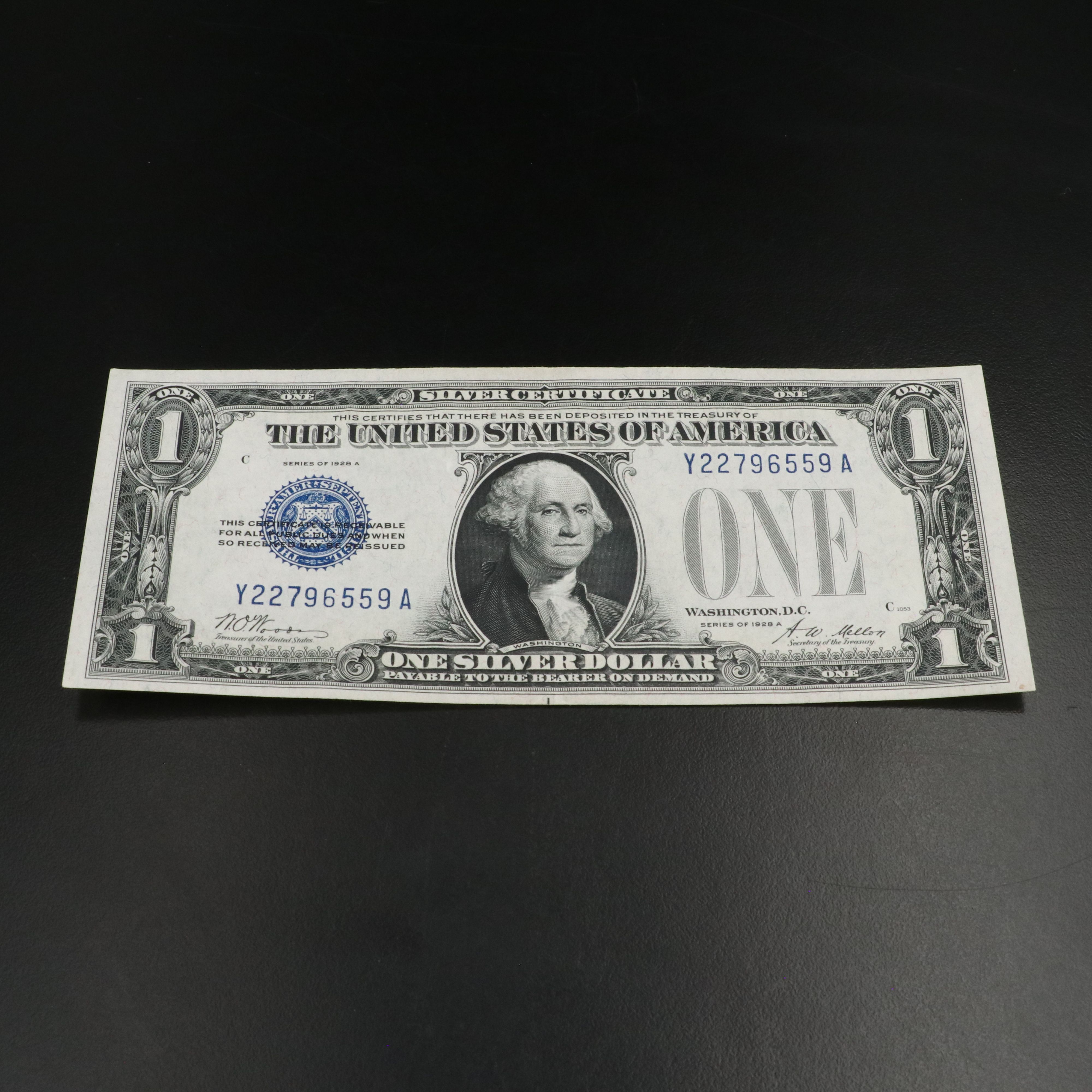 1928 A One Dollar Funny Back Silver Certificate