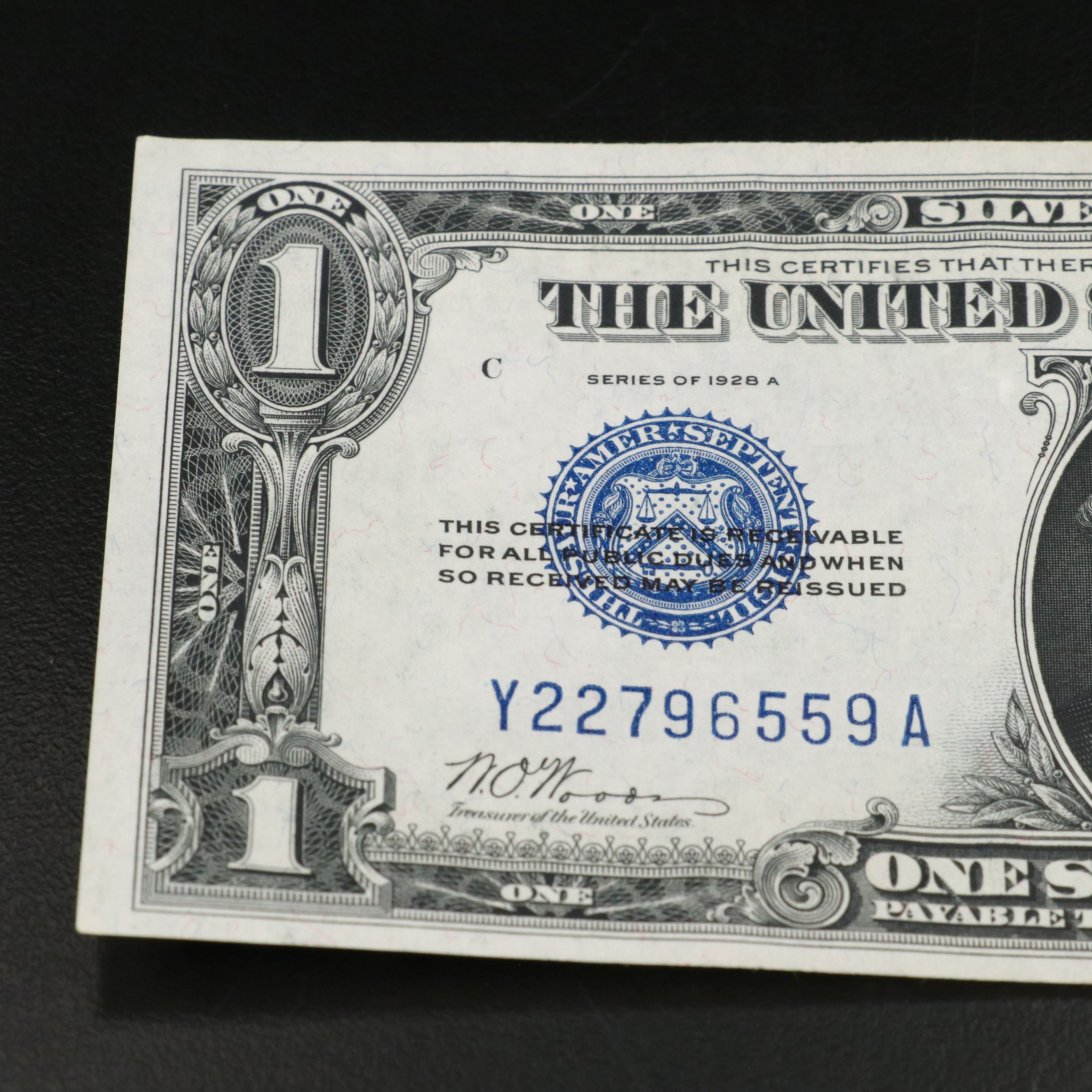 1928 A One Dollar Funny Back Silver Certificate