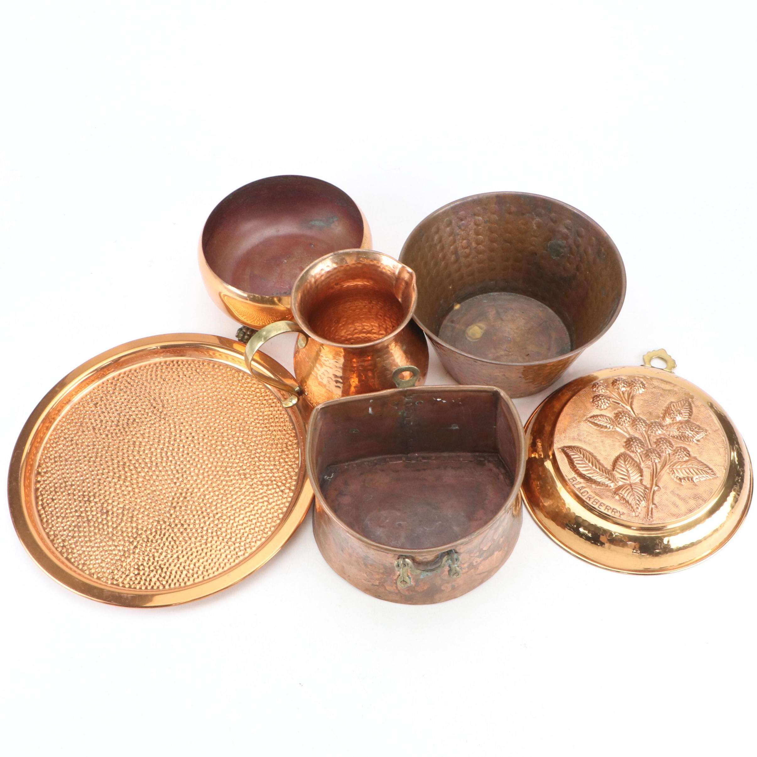 Teleflora Hammered Copper Pitcher, Houston Intl. Copper Planter, and More Décor