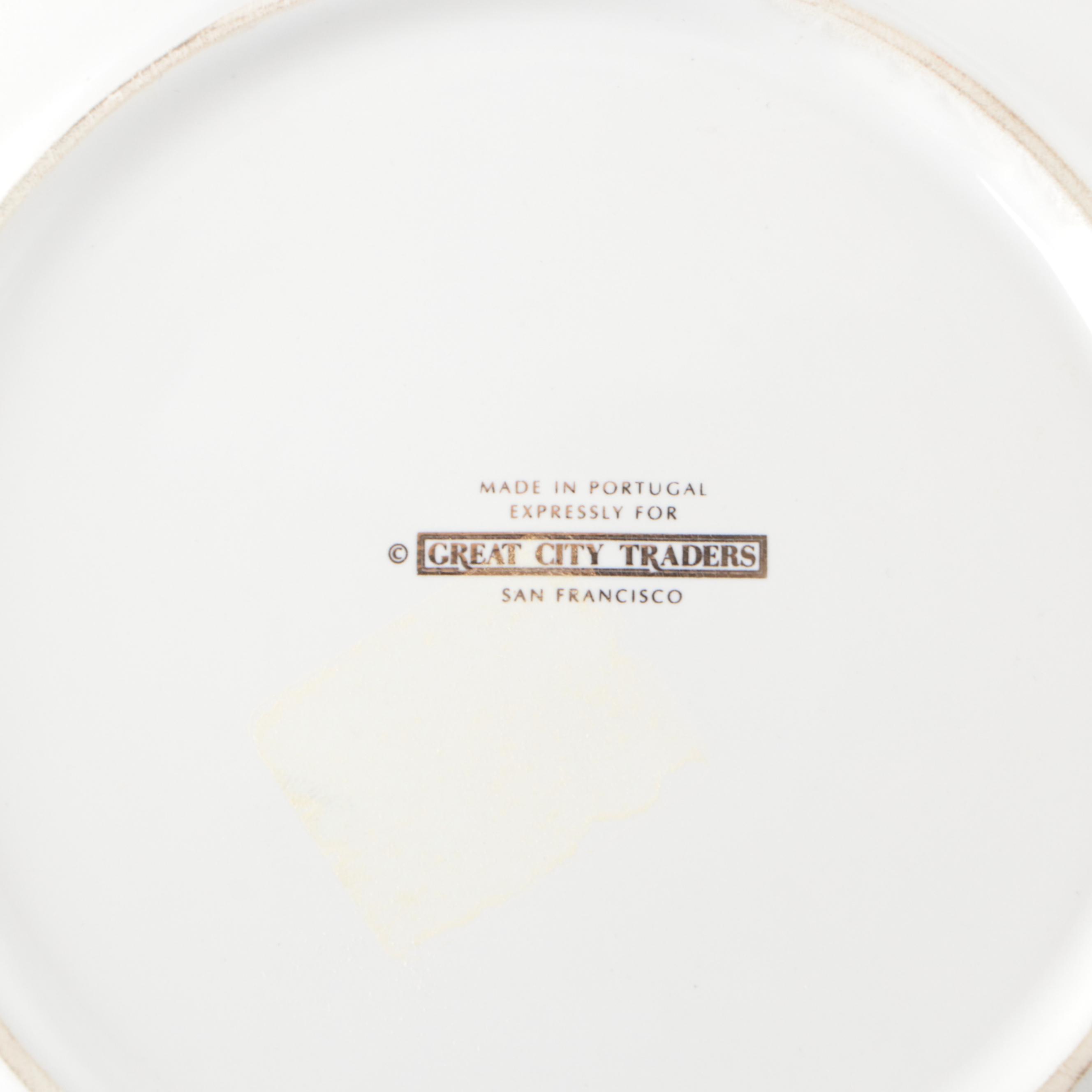 Great City Traders Ceramic Planter, Plates, and Lidded Bowl