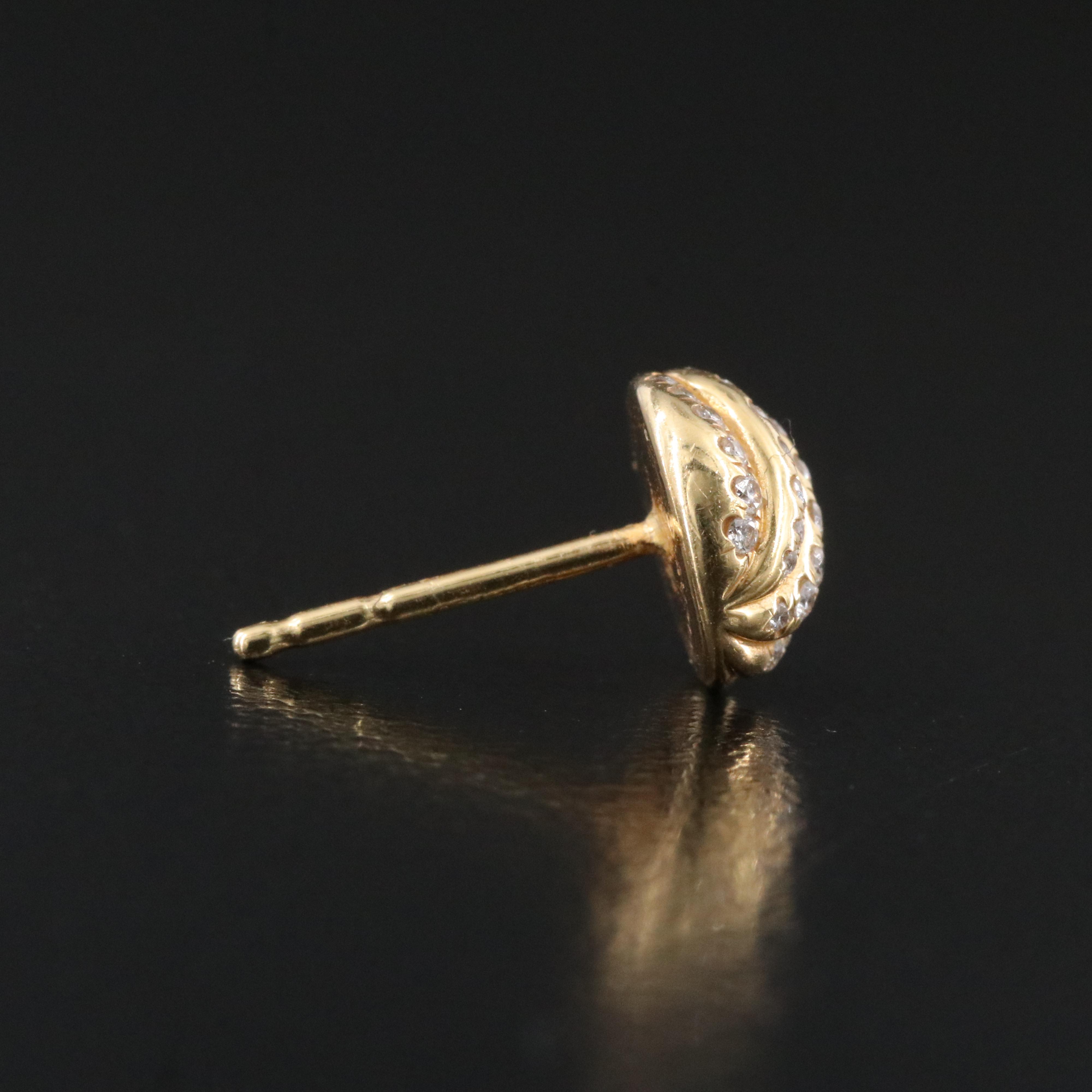 David Yurman 18K Sculpted Cable Stud Earrings