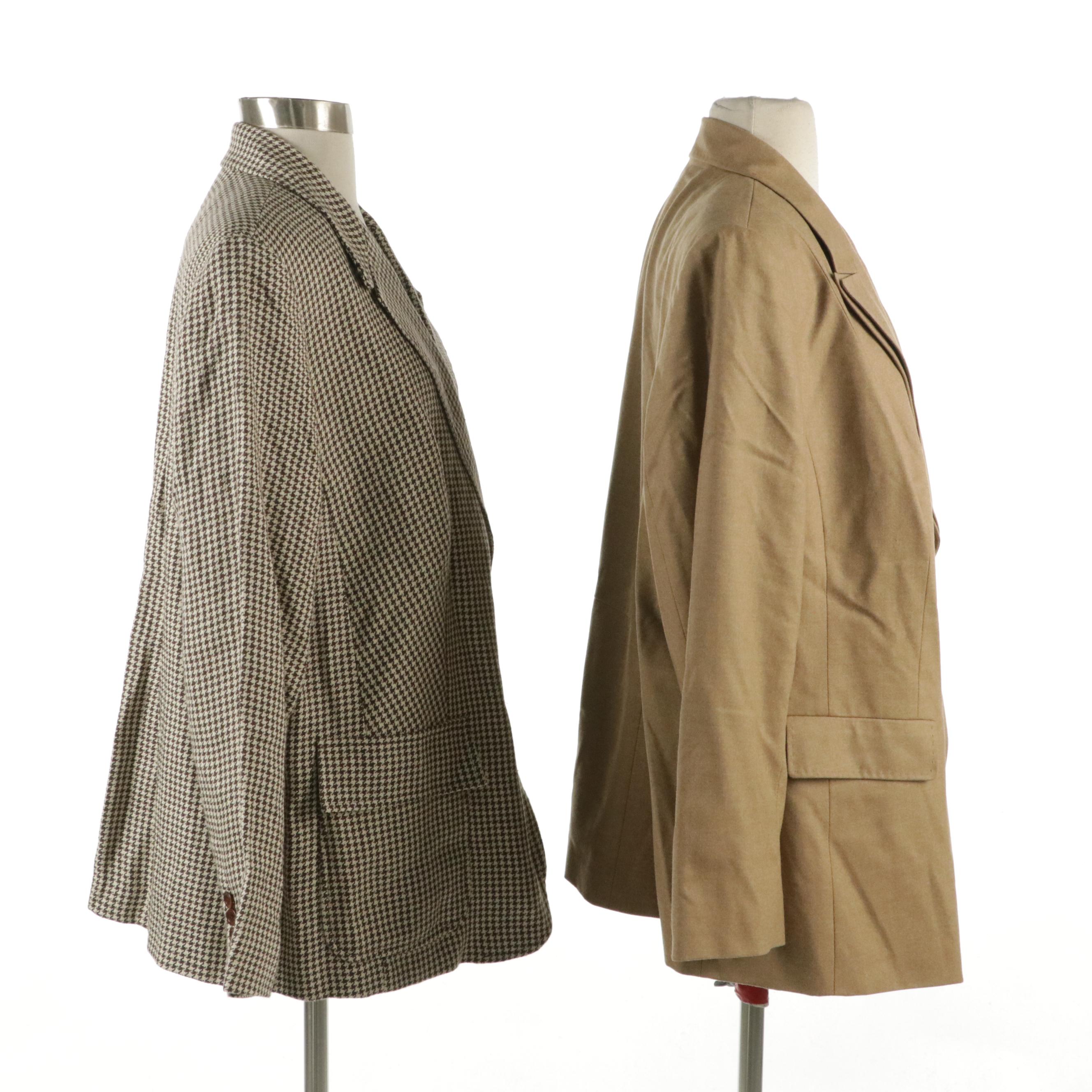 Lauren Ralph Lauren Houndstooth Linen Blazer, Lafayette 148 Wool Blend Blazer