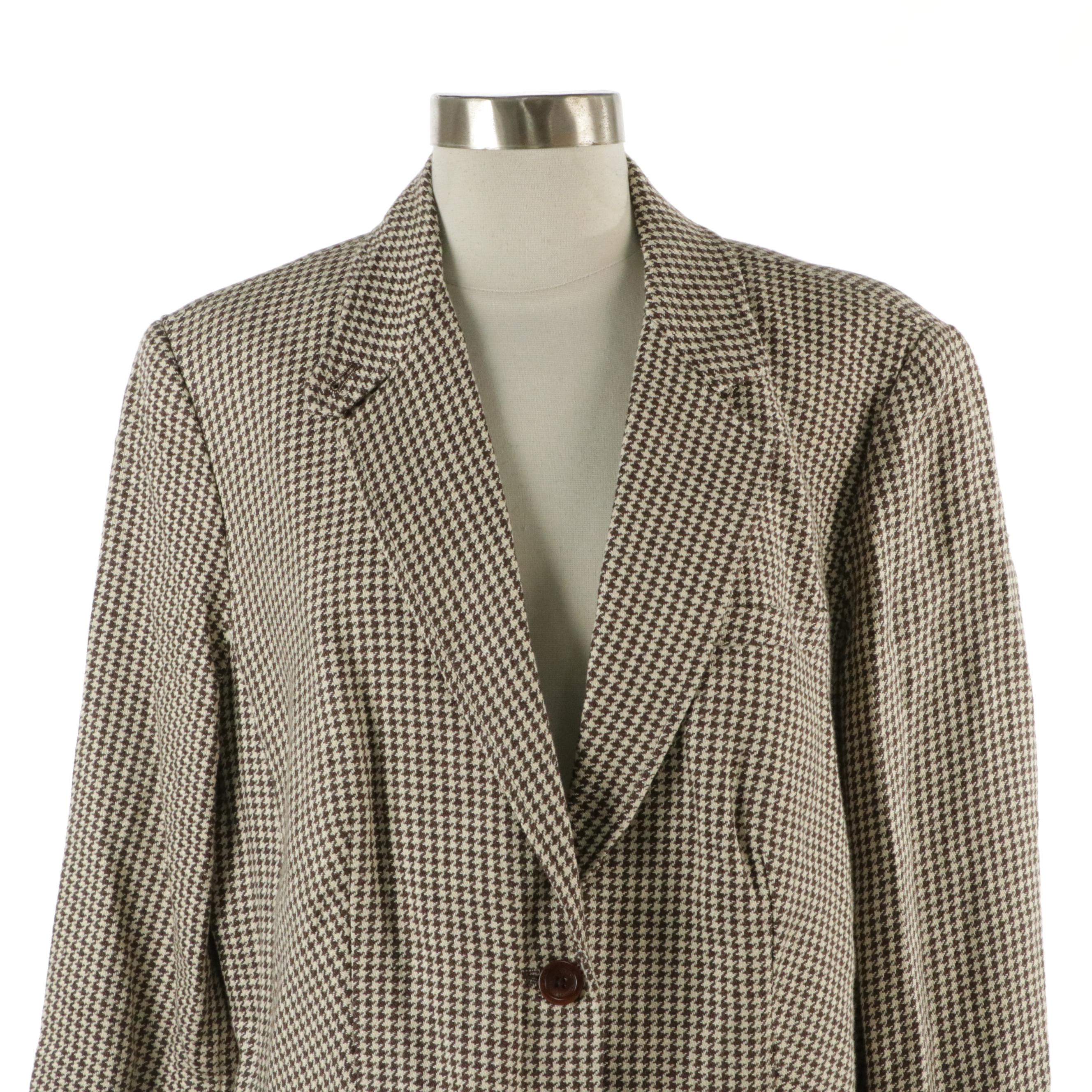 Lauren Ralph Lauren Houndstooth Linen Blazer, Lafayette 148 Wool Blend Blazer