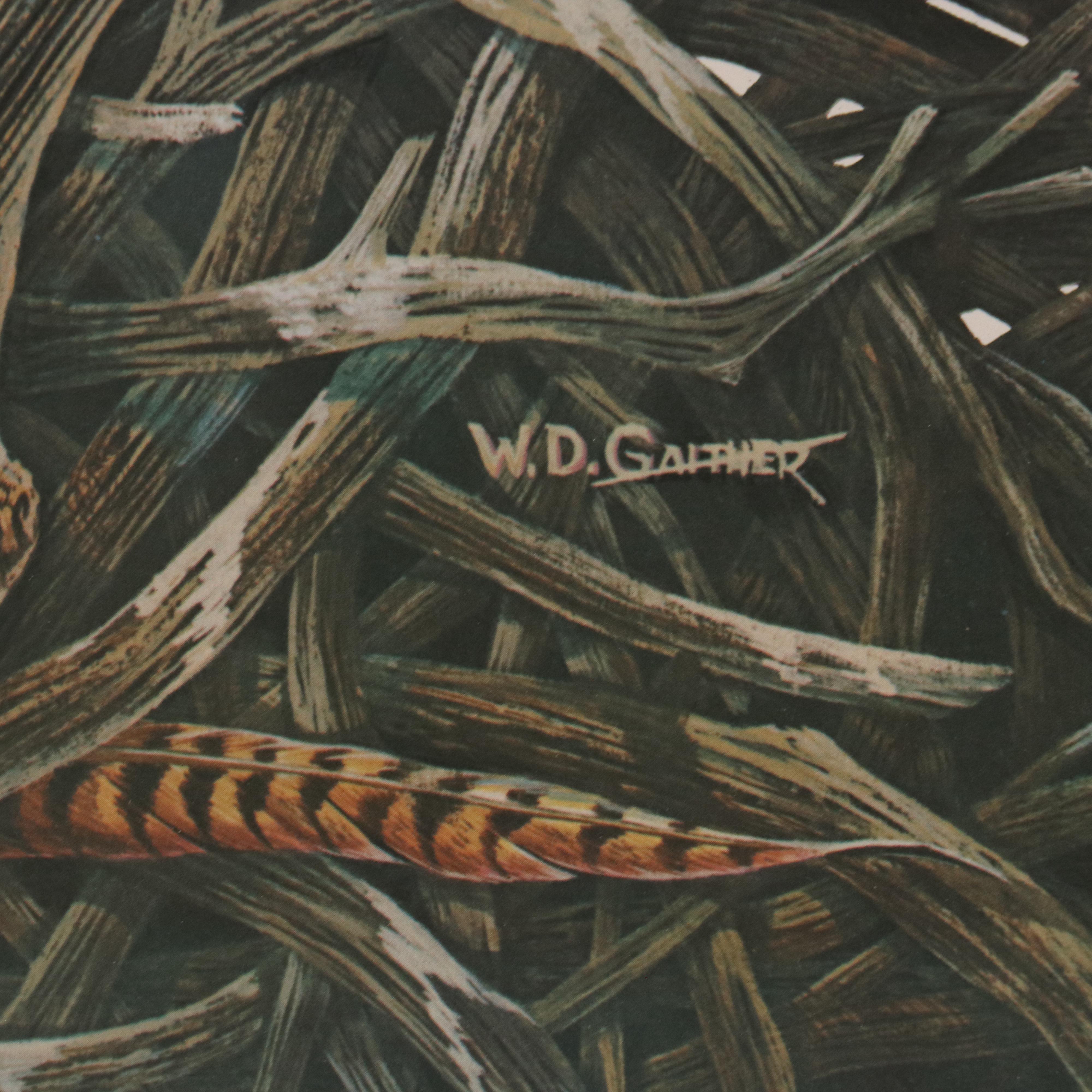 W. D. Gaither Offset Lithograph "Feeding Time," 1976