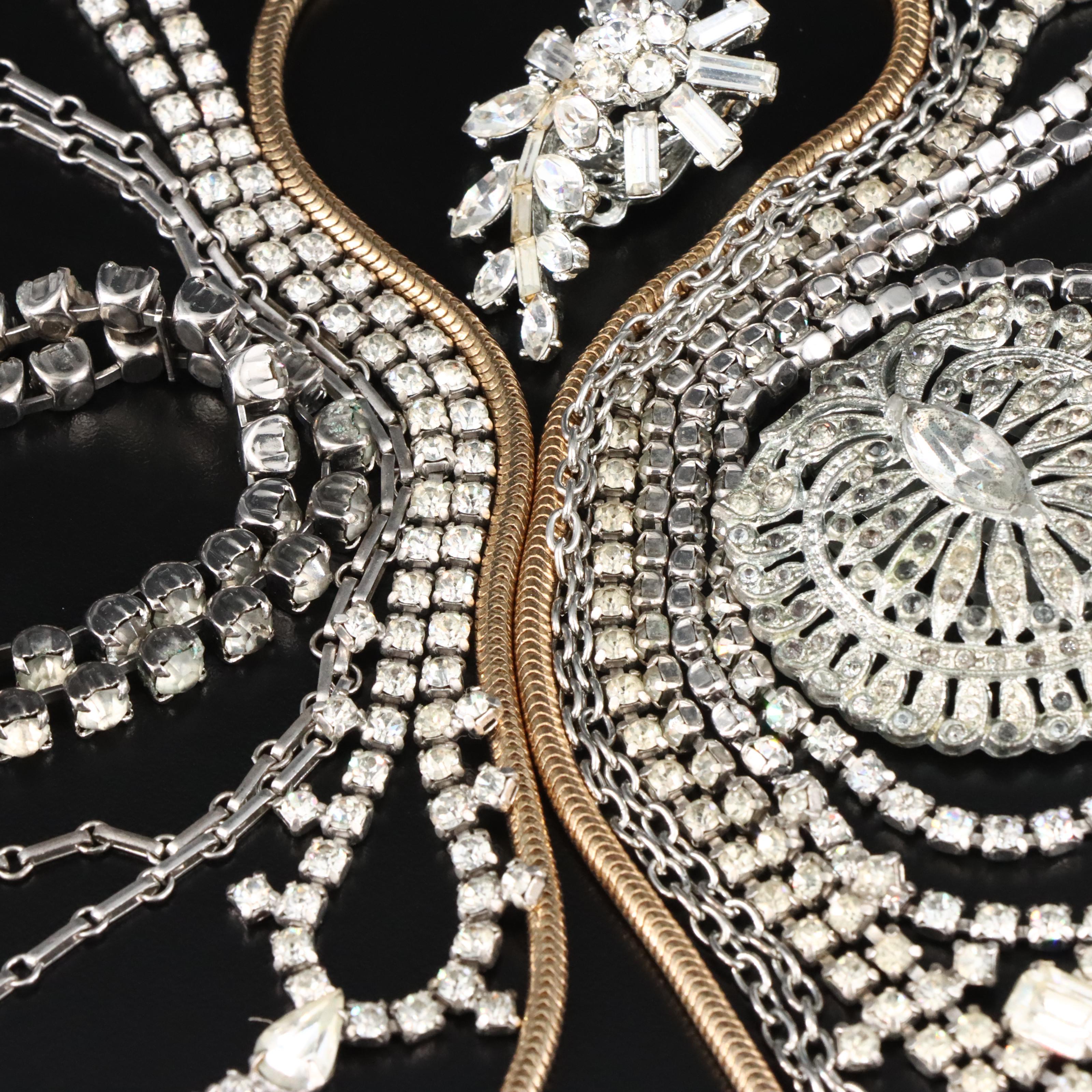 Crown Trifari Featured in Vintage Rhinestone Jewelry Collection