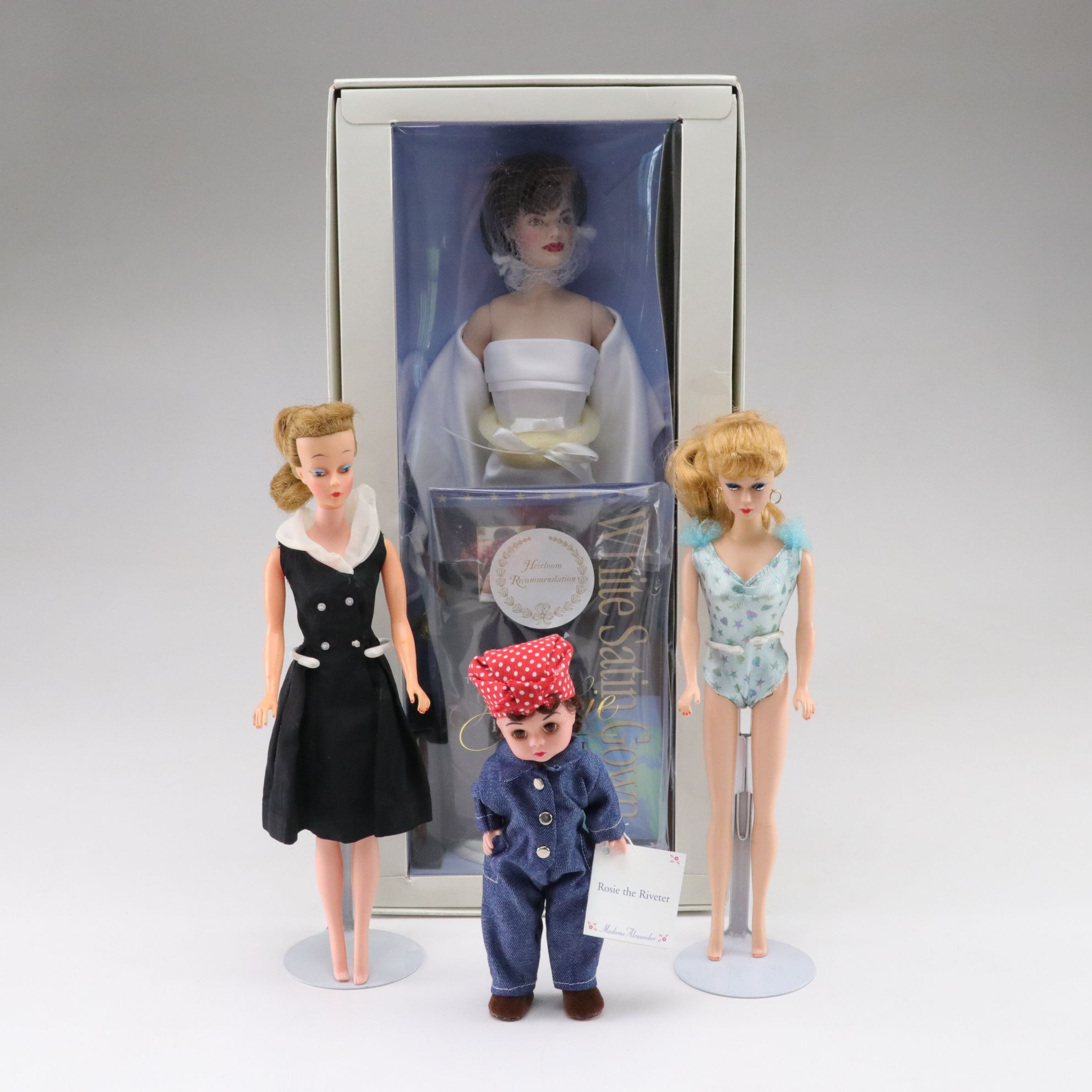 "The Jackie Doll" with Barbie 1959 Reproduction Doll & Madame Alexander "Rosie"