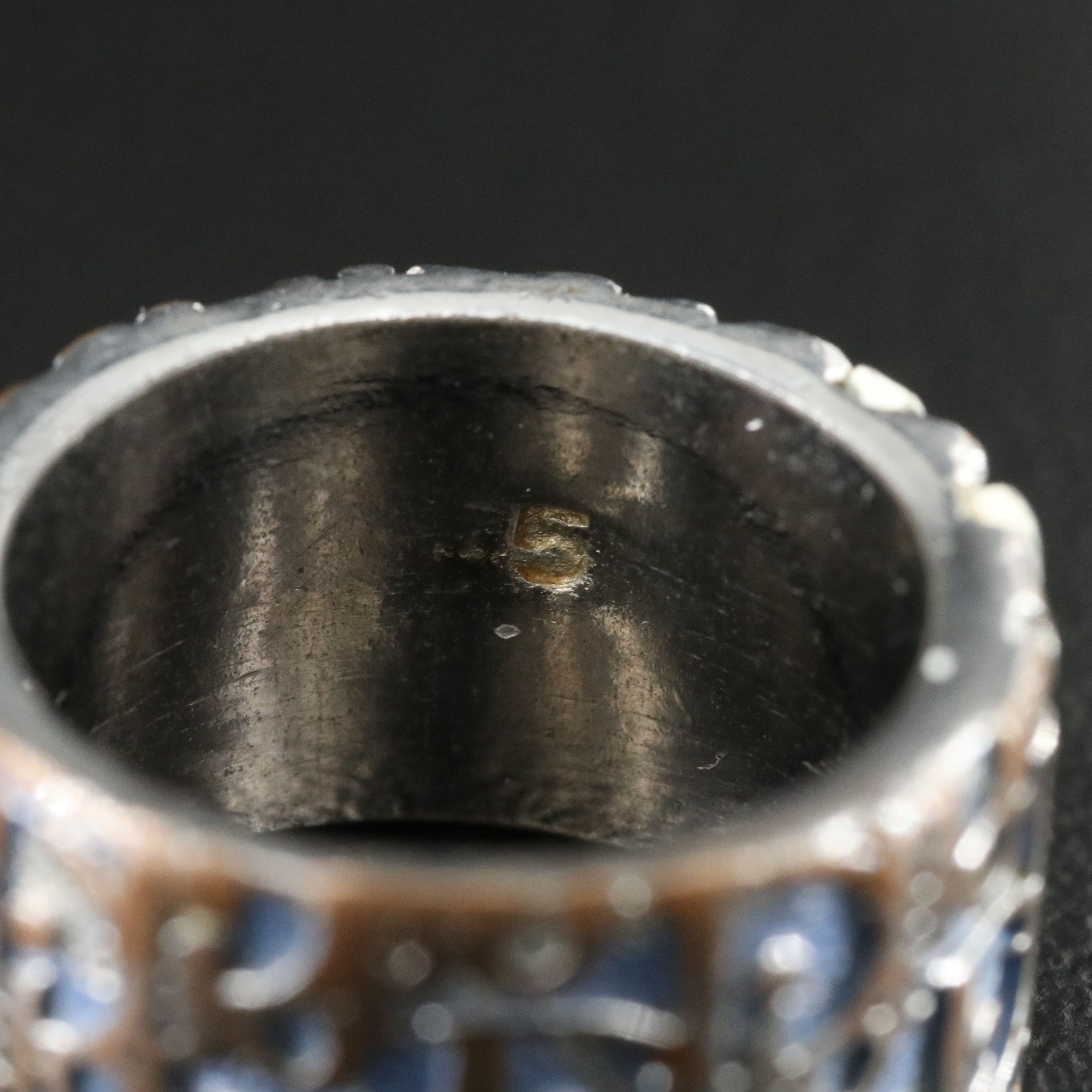 Dior Trotter Blue Enamel Band Ring