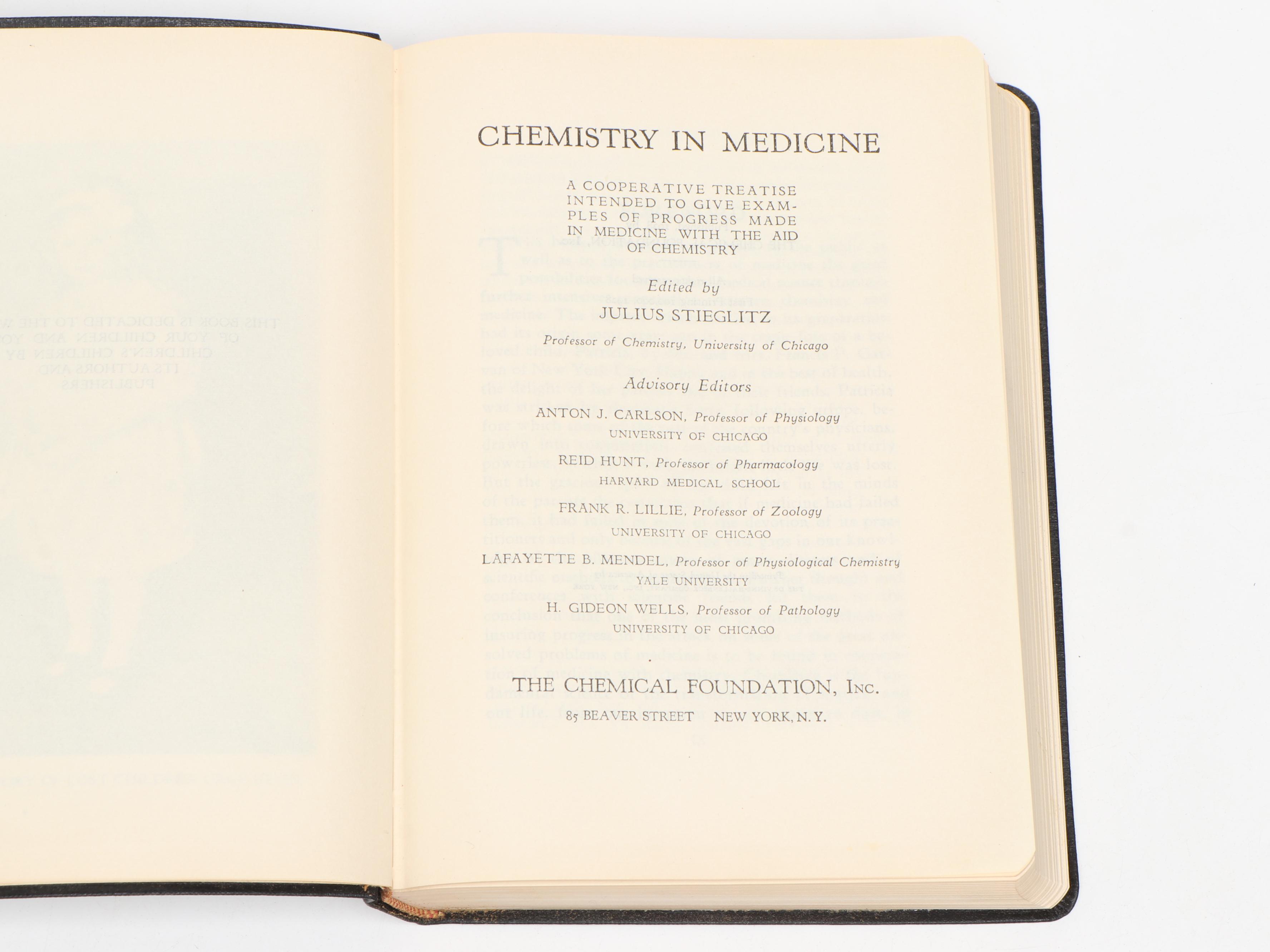 "Chemistry of Medicine" with More Medical and Science Books