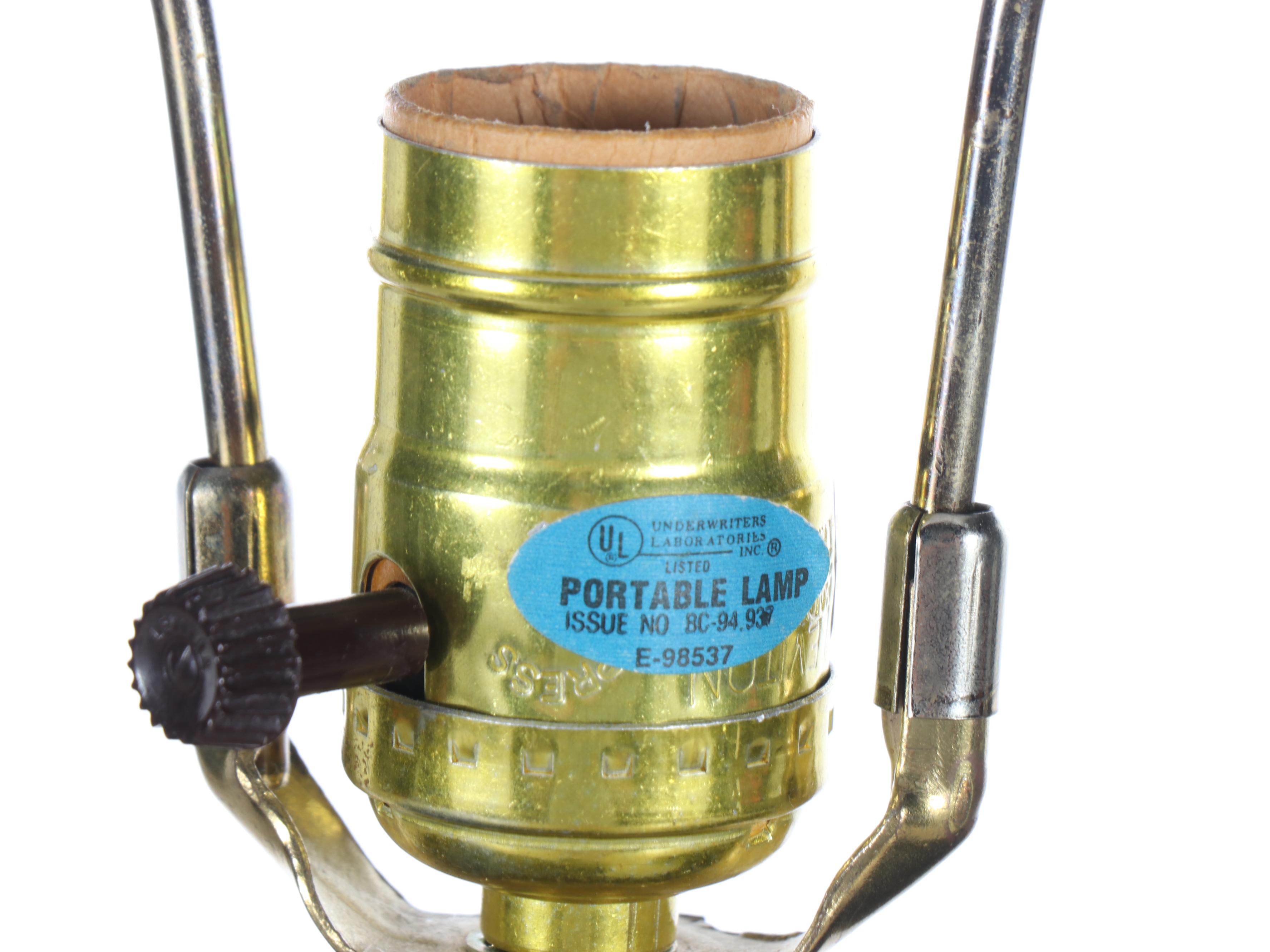 Deco Revival Style Copper, Silver, Brass Finish Floor Lamp & Coolie Shade