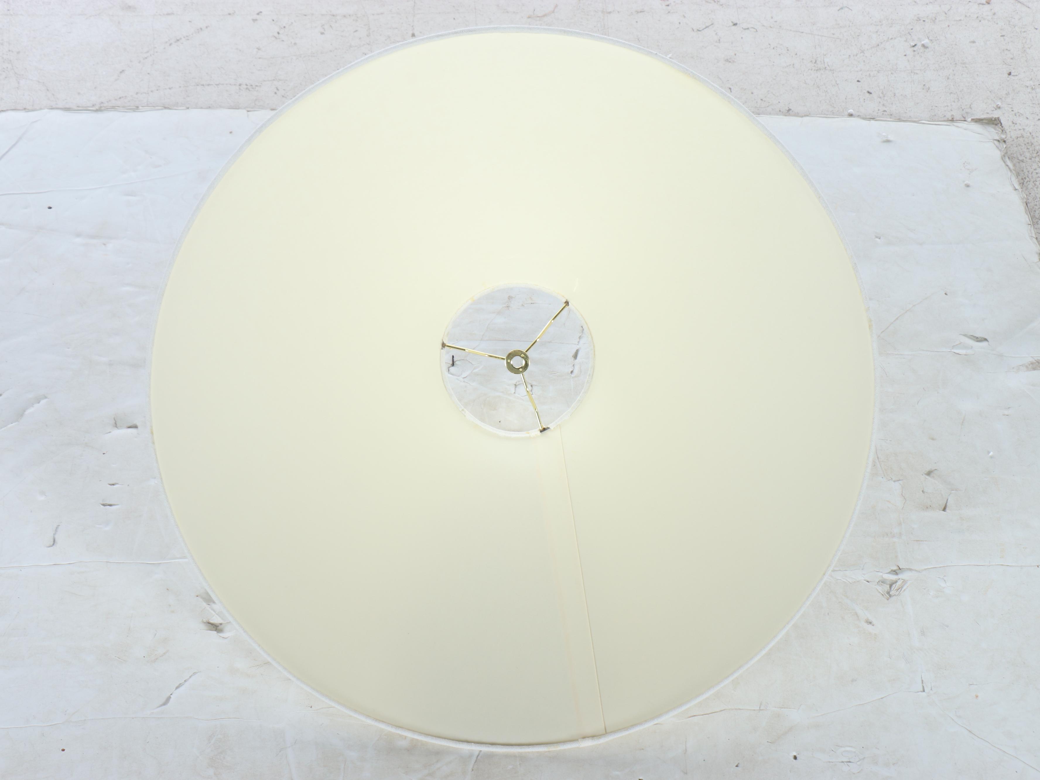 Deco Revival Style Copper, Silver, Brass Finish Floor Lamp & Coolie Shade