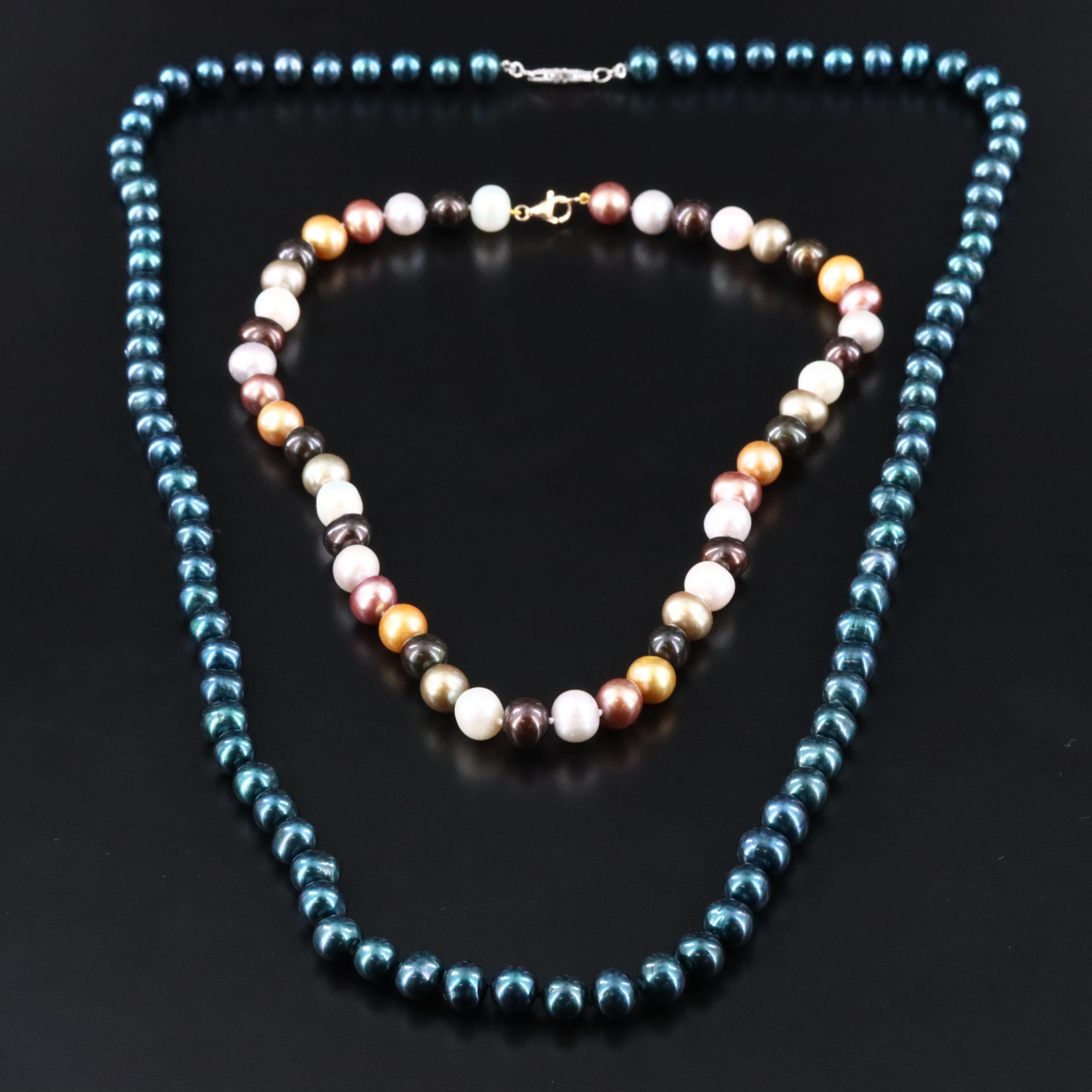 Pearl Necklaces with 14K Clasps