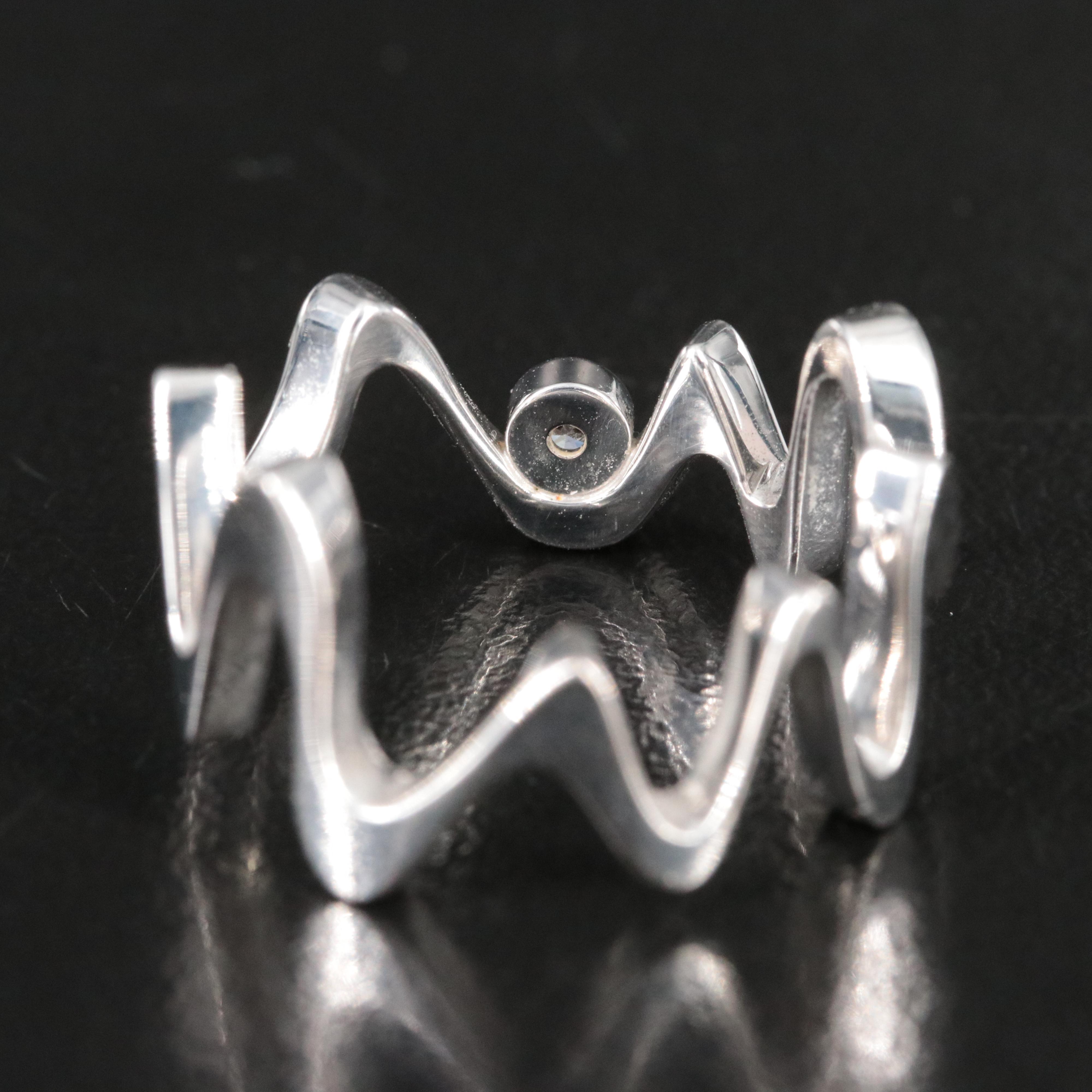 Frank Gehry for Tiffany & Co. Equus 18K Diamond Accent Ring