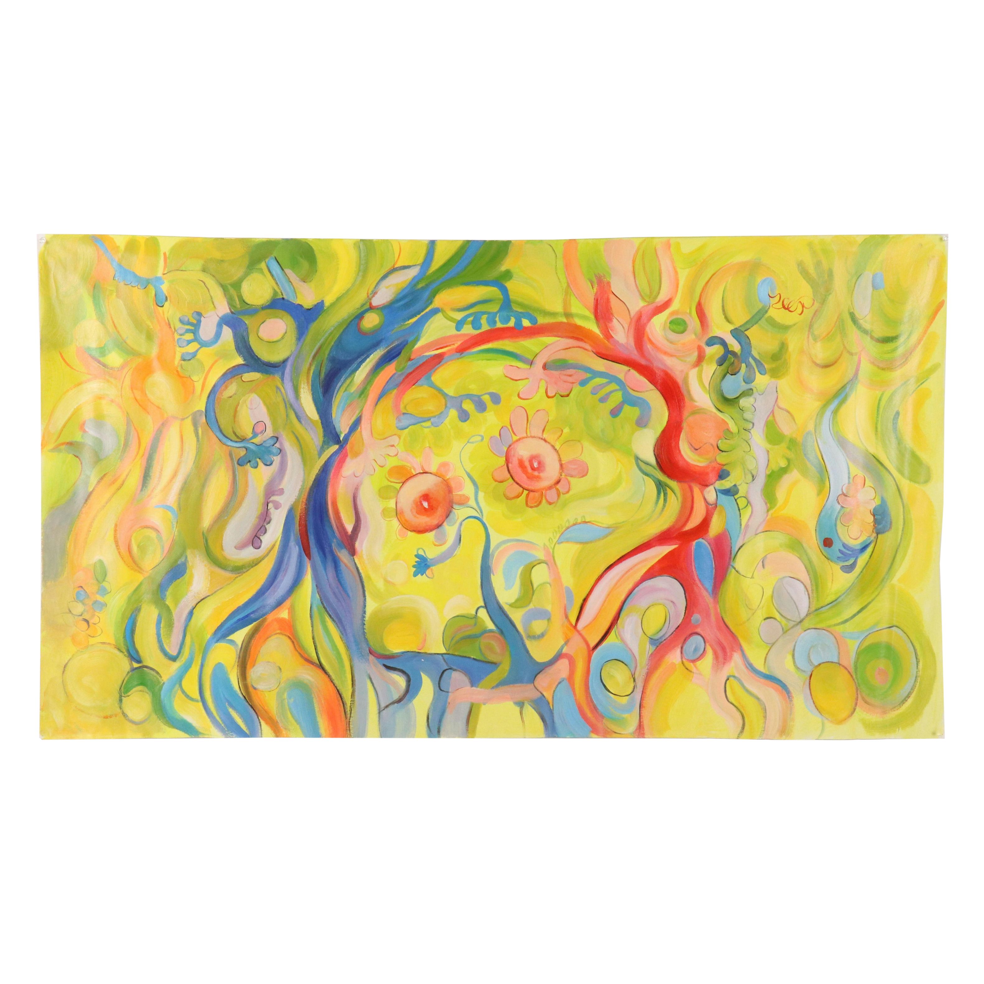 Zheng Figural Surrealist Oil Painting, 21st Century