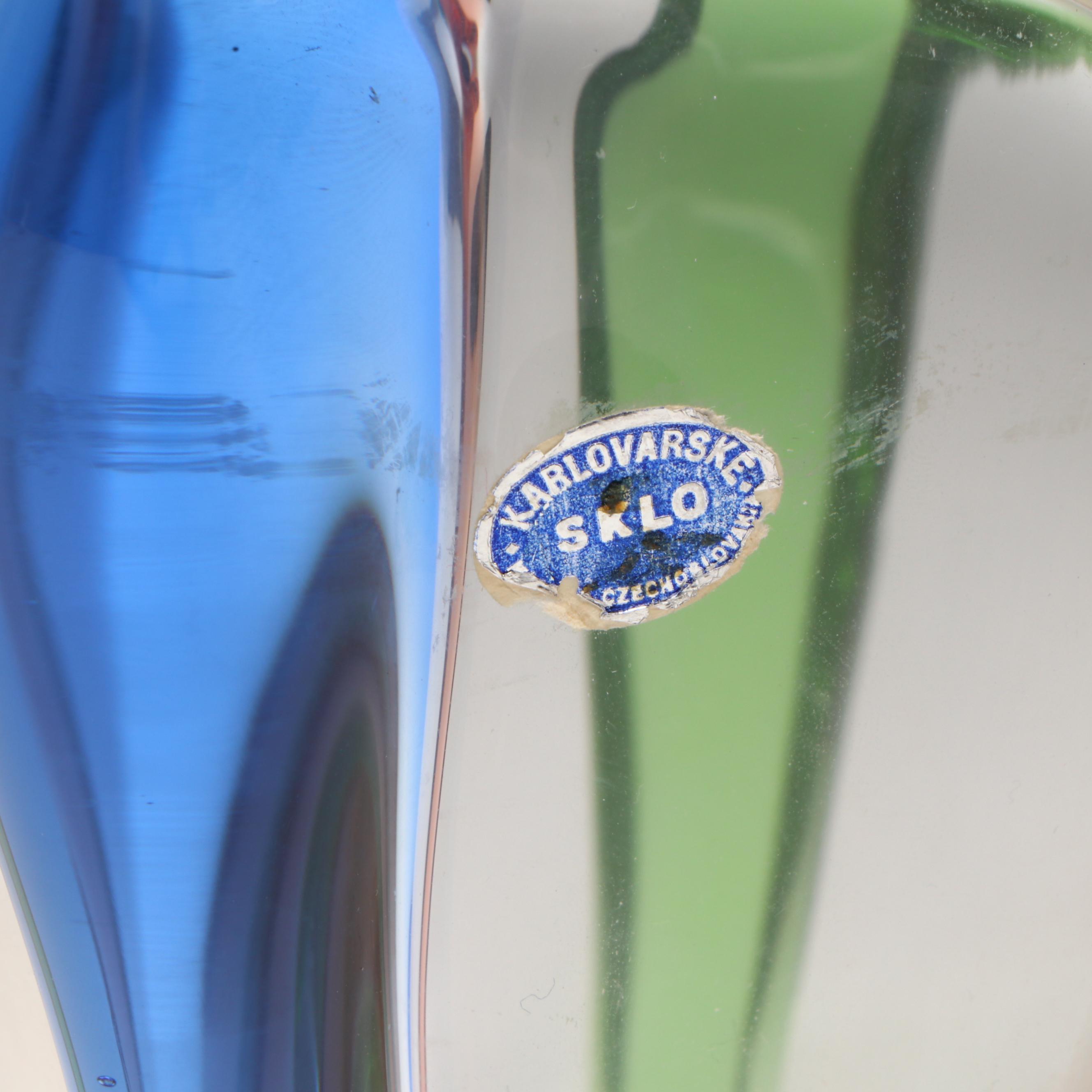 František Zemek For Karlovarske Sklo "Rhapsody" Art Glass Vase