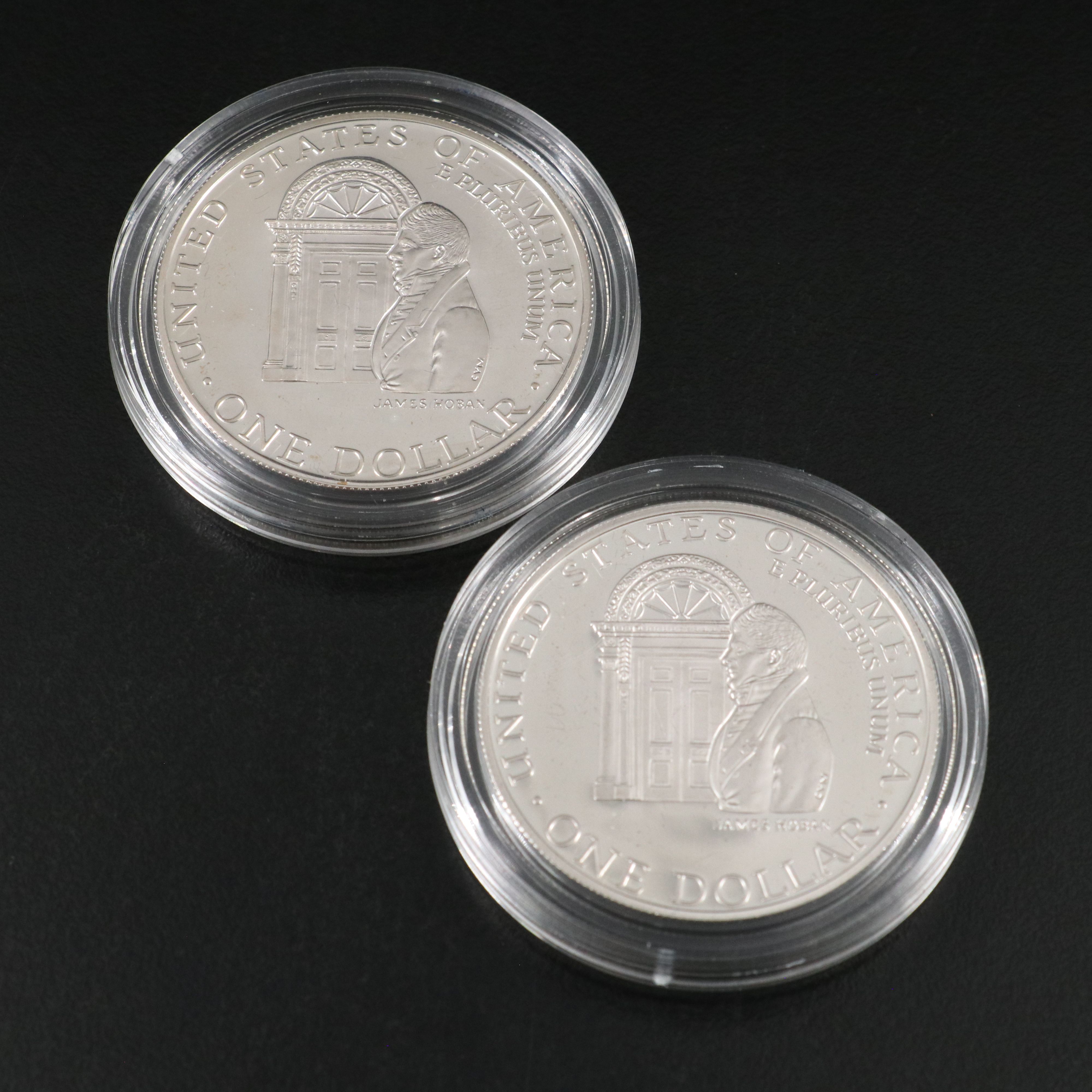 Four 1992 White House Commemorative Silver Dollars